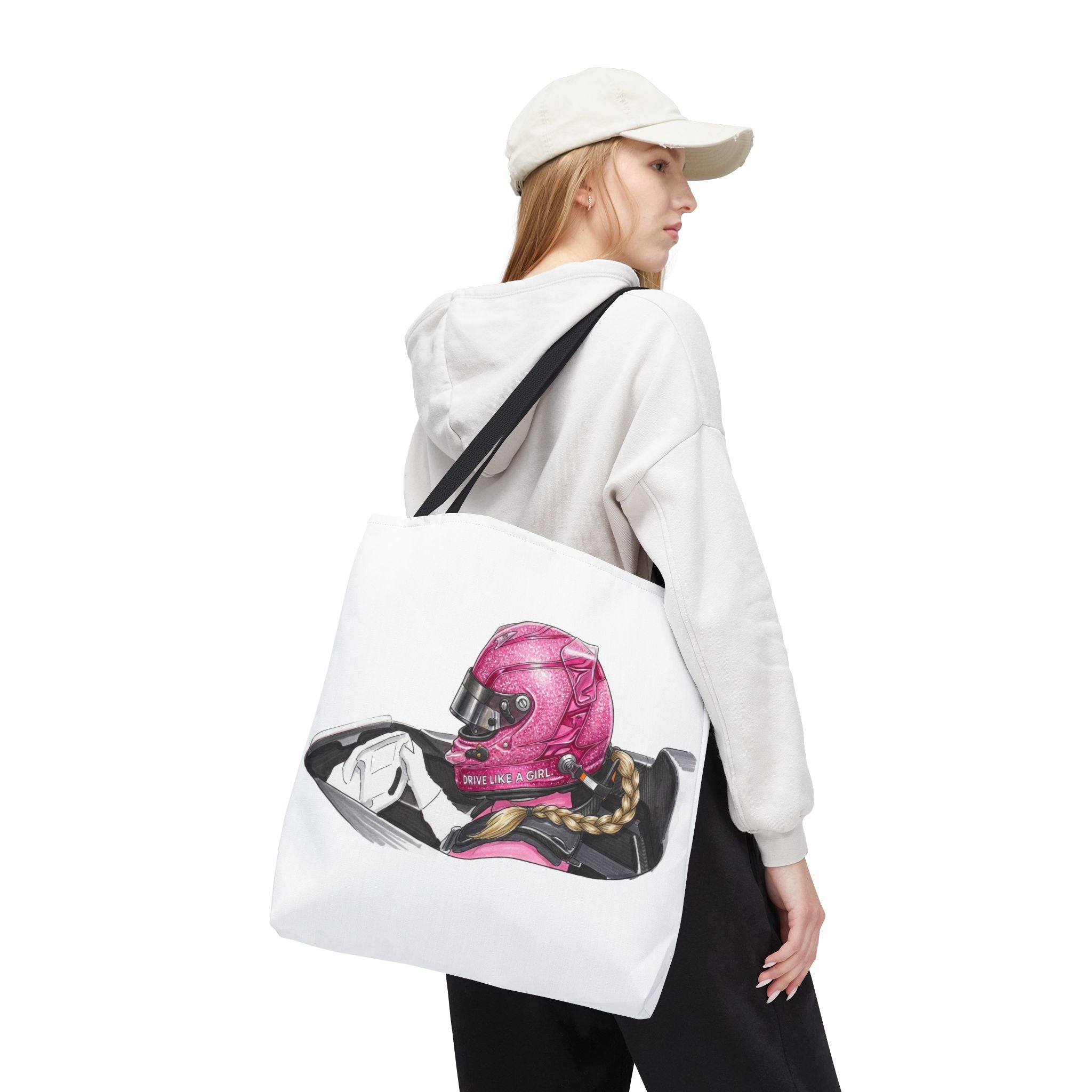 Drive Like a Girl - Pink Helmet Everyday Tote Bag