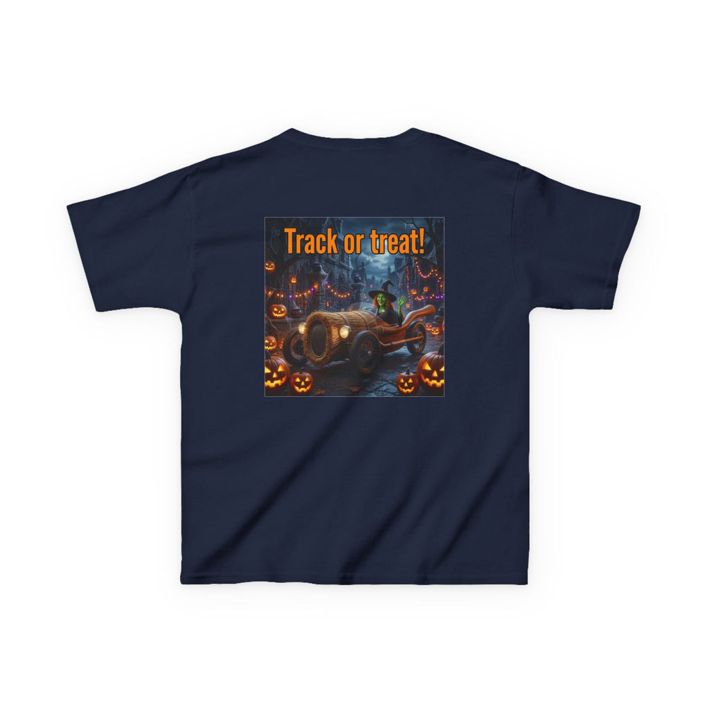 'Track or Treat!' Halloween Racing Car - Kid's Tee Shirt