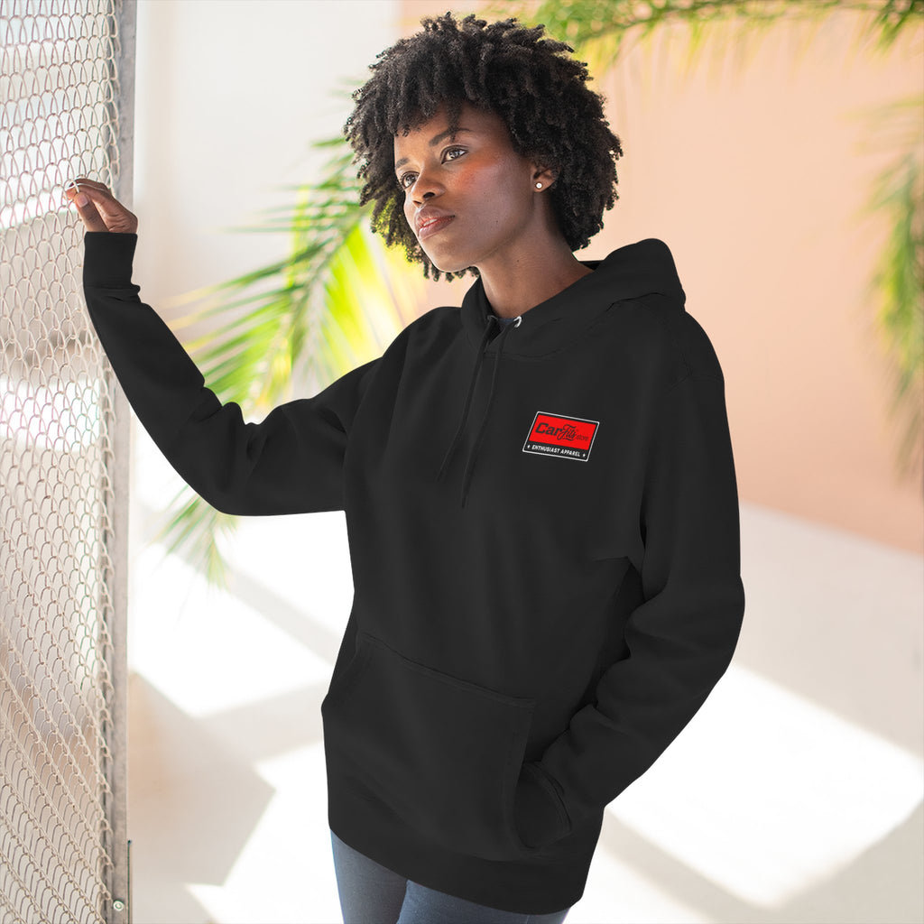 Flatout Garage Fleece Hoodie — Mechanic Shop Logo Pullover