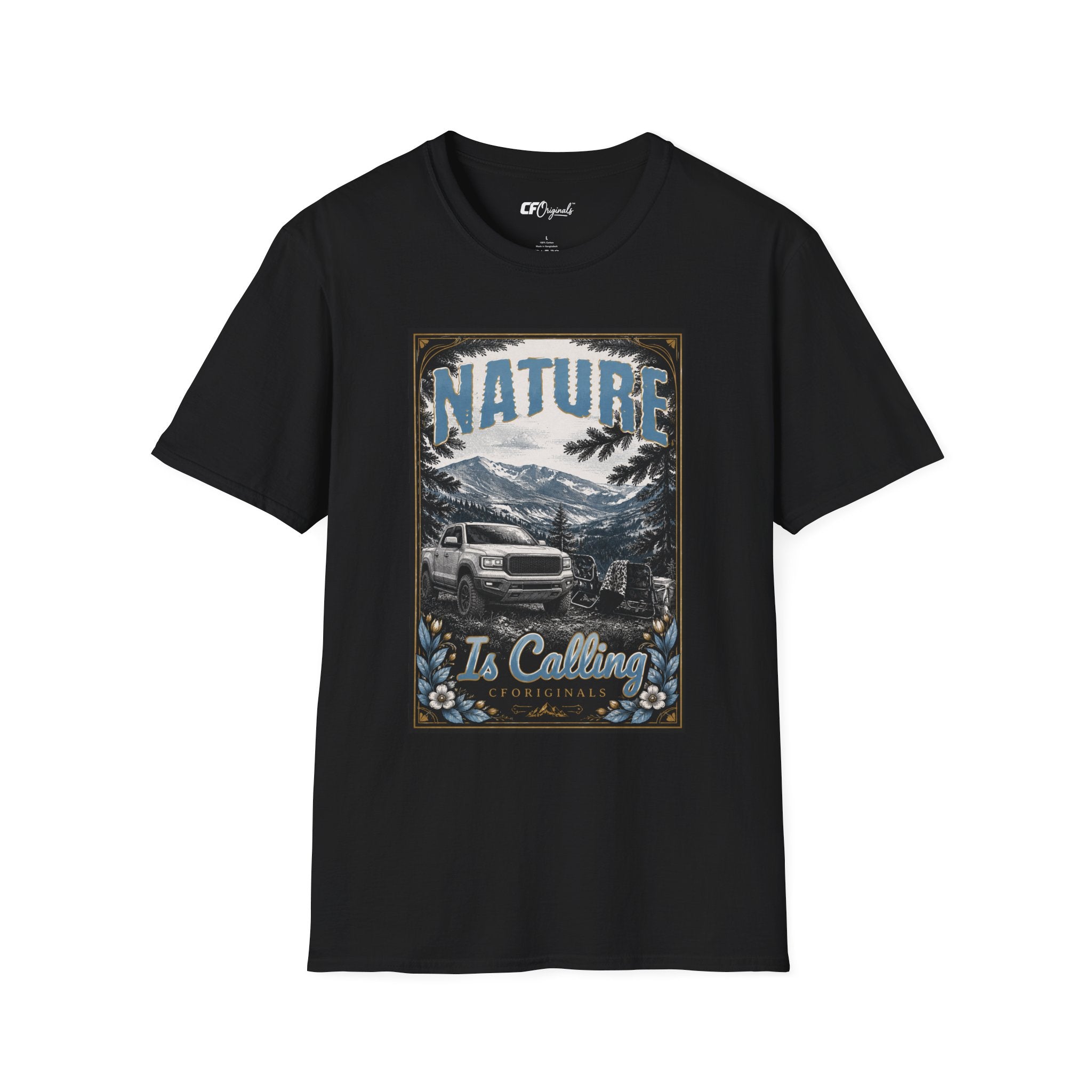 Vintage Mountain Truck T-Shirt — 'Nature' Graphic