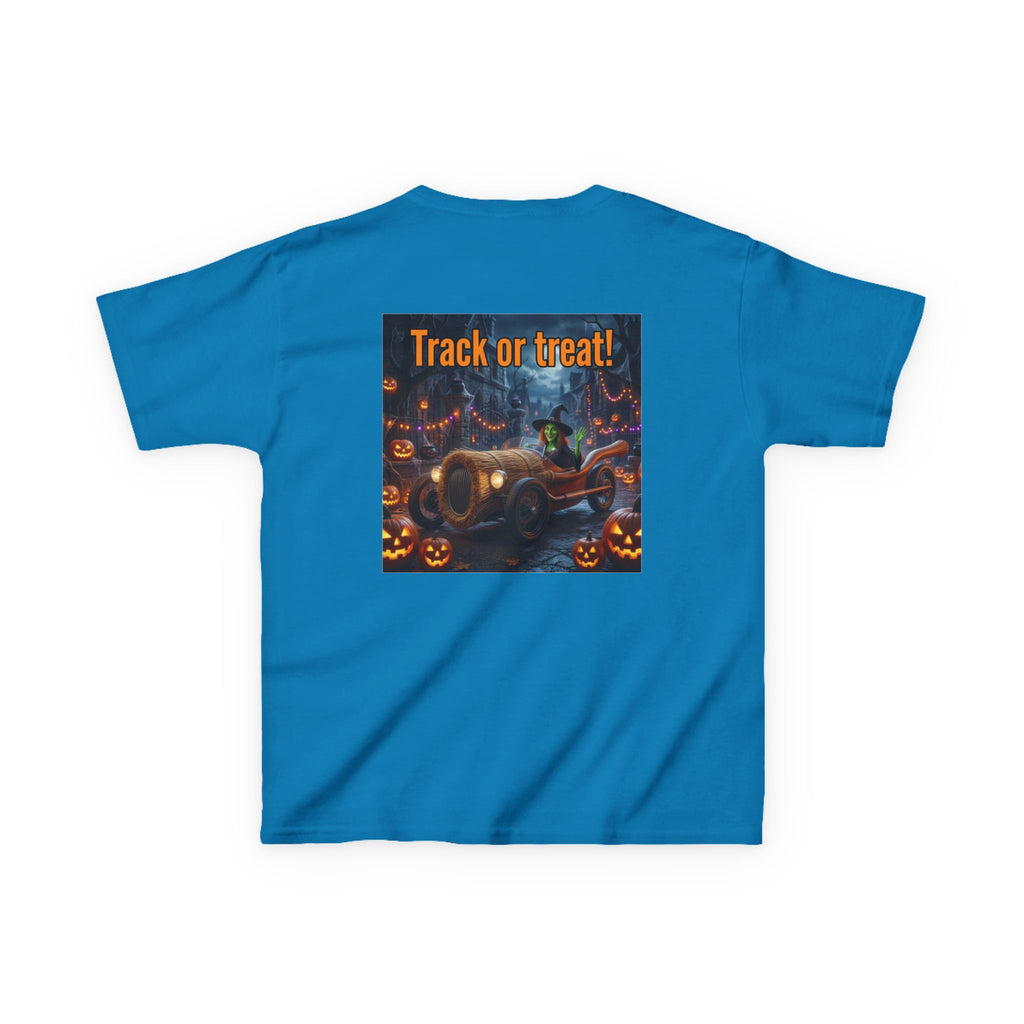 'Track or Treat!' Halloween Racing Car - Kid's Tee Shirt