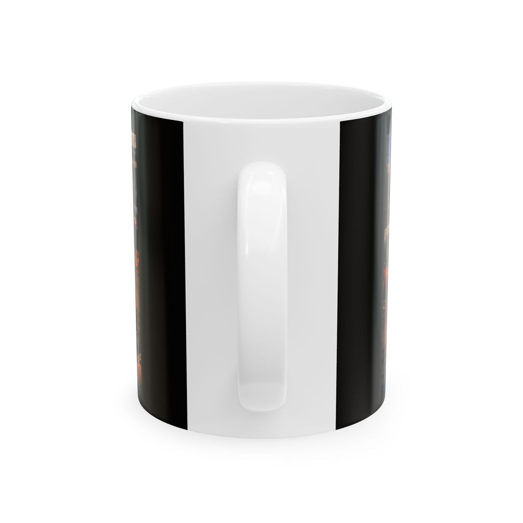 Racing Car Mug — Orange Pumpkin Sports Car (11oz & 15oz)