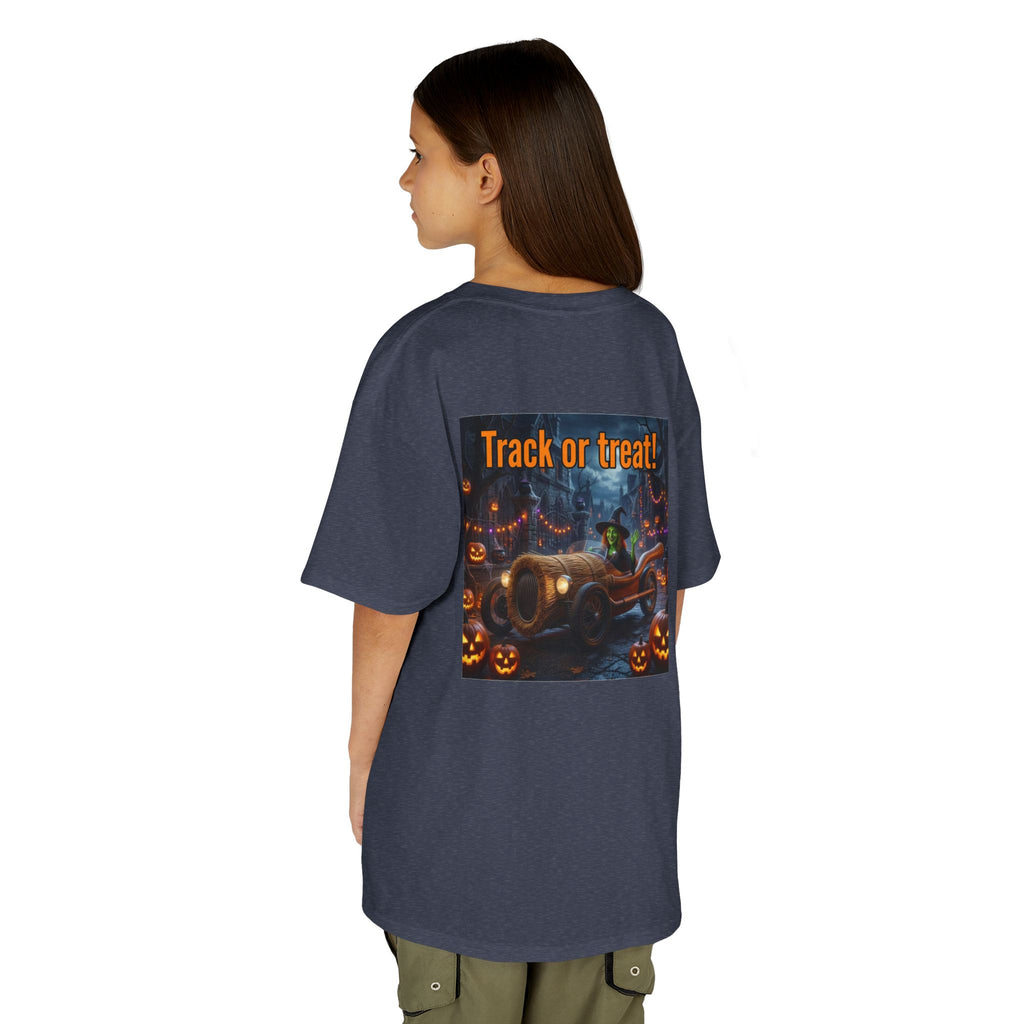 'Track or Treat!' Halloween Racing Car - Kid's Tee Shirt