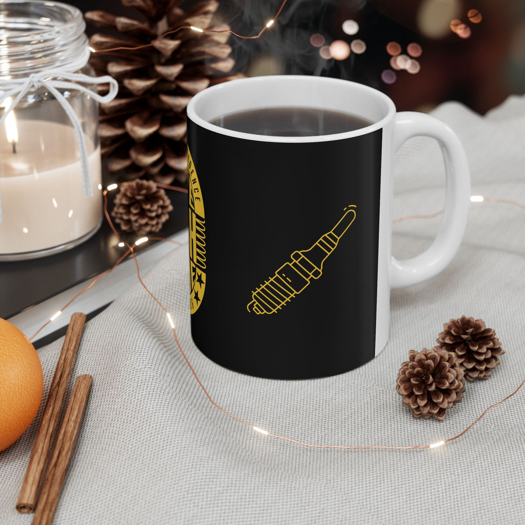 Drive With Pride Ceramic Mug – Yellow Emblem (11oz/15oz)