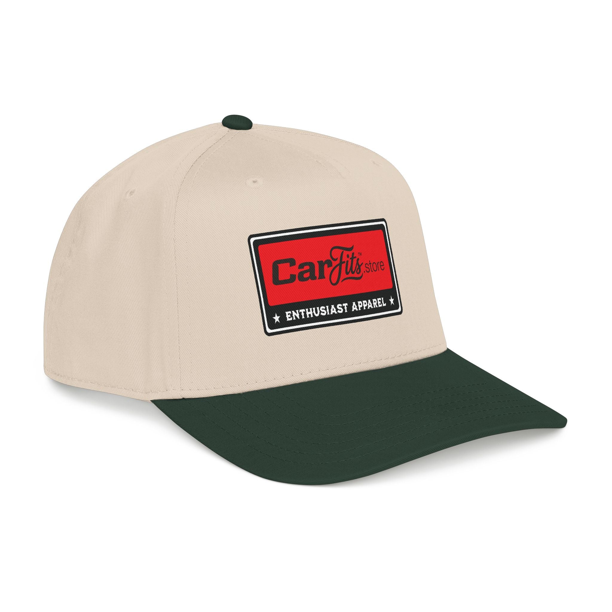 CarFits Vintage Patch Baseball Cap — Enthusiast Apparel Mid-Profile Hat