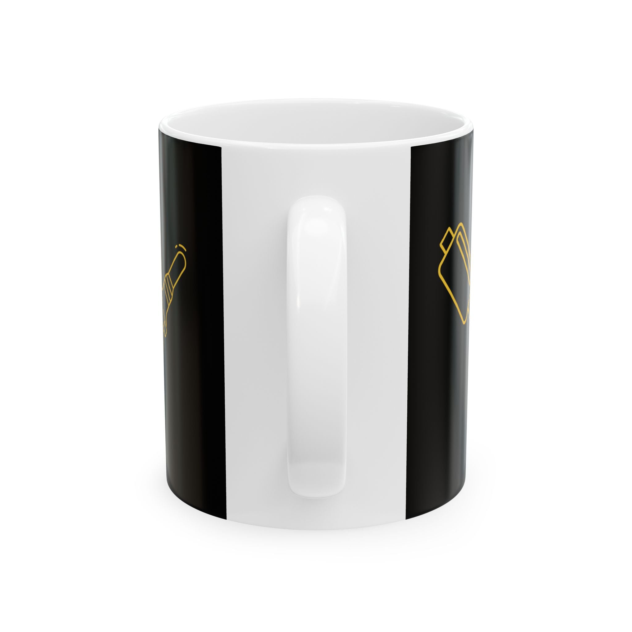 Drive With Pride Ceramic Mug – Yellow Emblem (11oz/15oz)