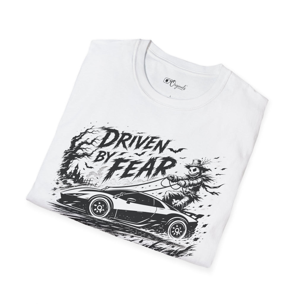 Driven By Fear T‑Shirt — Horror Sports Car Graphic Tee