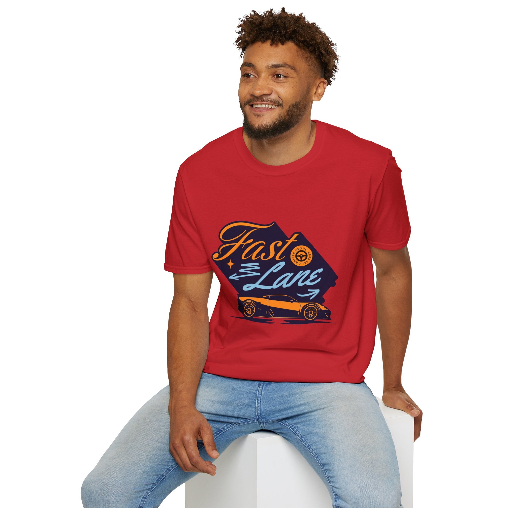 Fast Lane T-Shirt — Retro Racing Car Graphic Tee