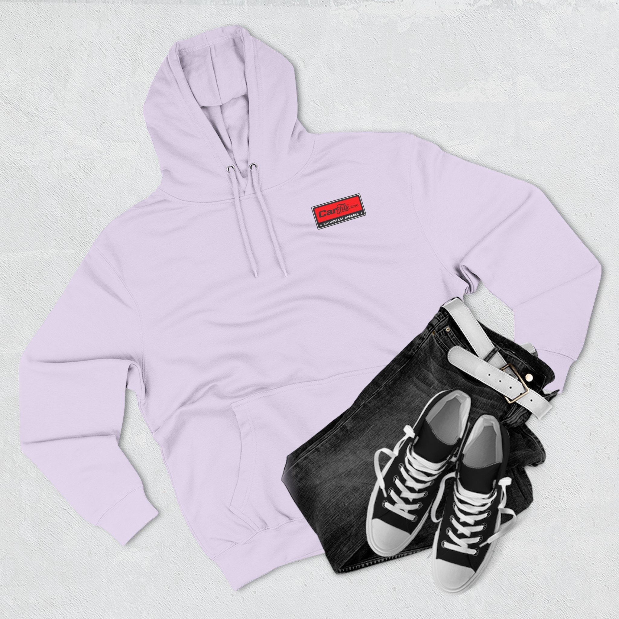 Flatout Garage Fleece Hoodie — Mechanic Shop Logo Pullover