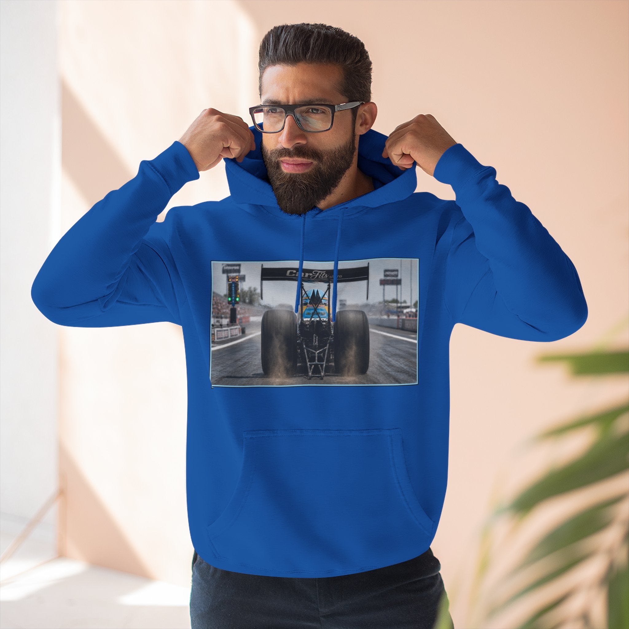 Racing Dragster Hoodie — "Land of 10,000HP" Fleece Pullover