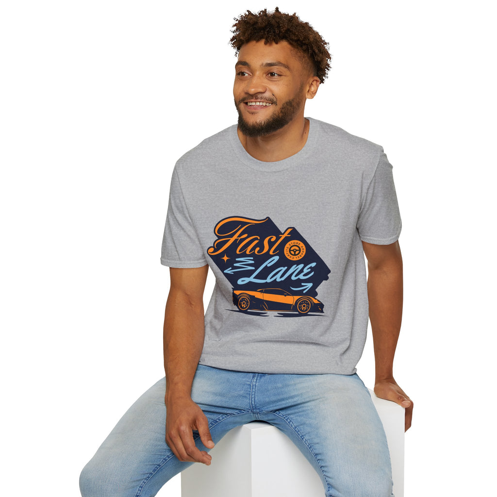 Fast Lane T-Shirt — Retro Racing Car Graphic Tee