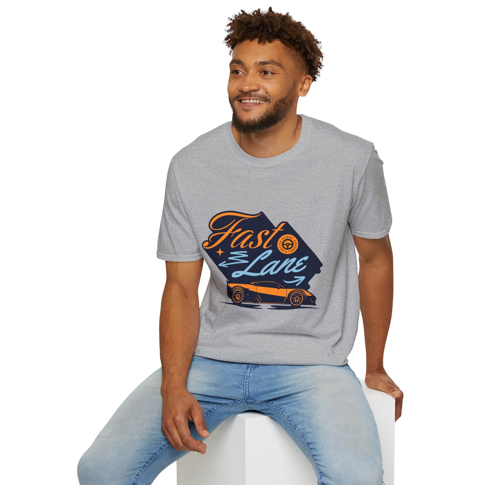 Fast Lane T-Shirt — Retro Racing Car Graphic Tee