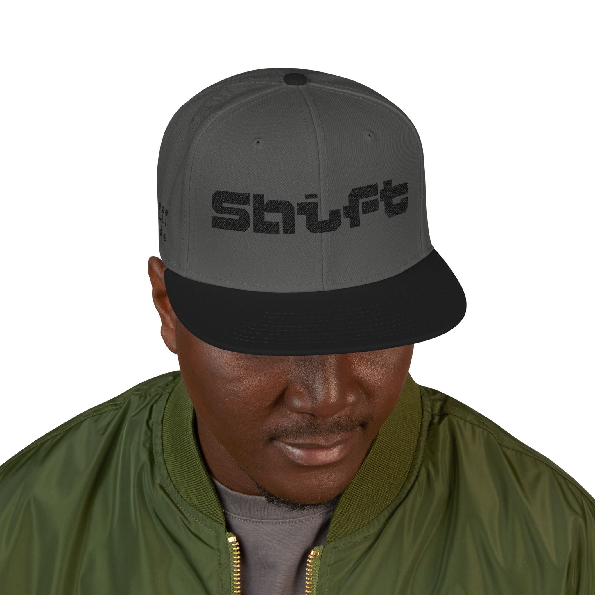Embroidered 'Shift' Snapback Hat — Motorsport Logos