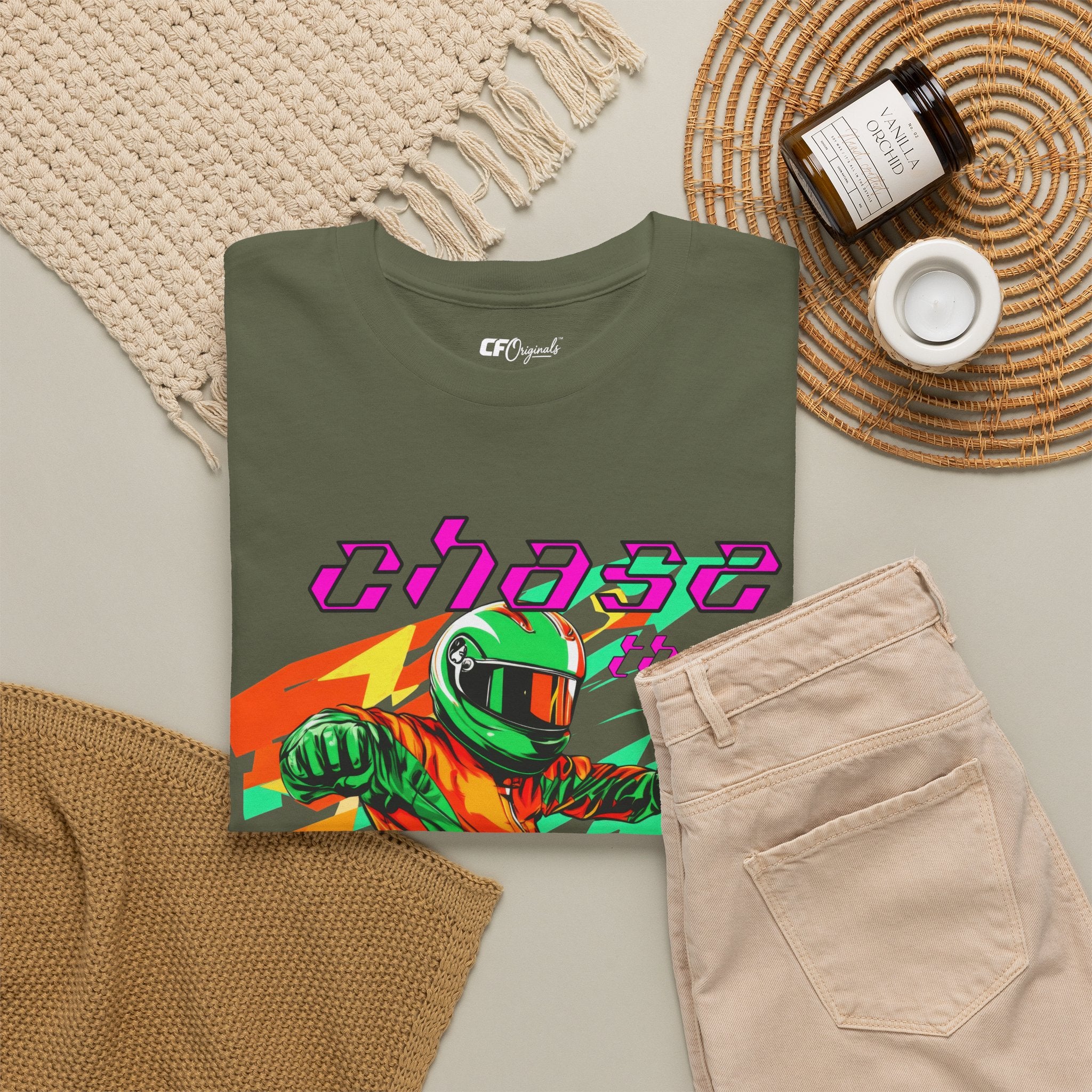 Racing Driver Graphic Tee — "Chase the Apex" Motorsport T‑Shirt