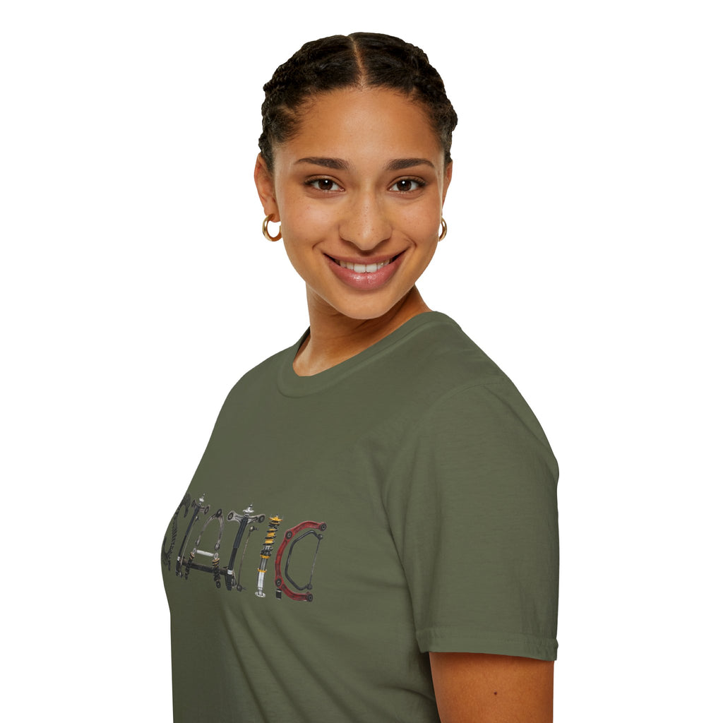 Static Graphic T-Shirt — Industrial Parts Lettering Tee