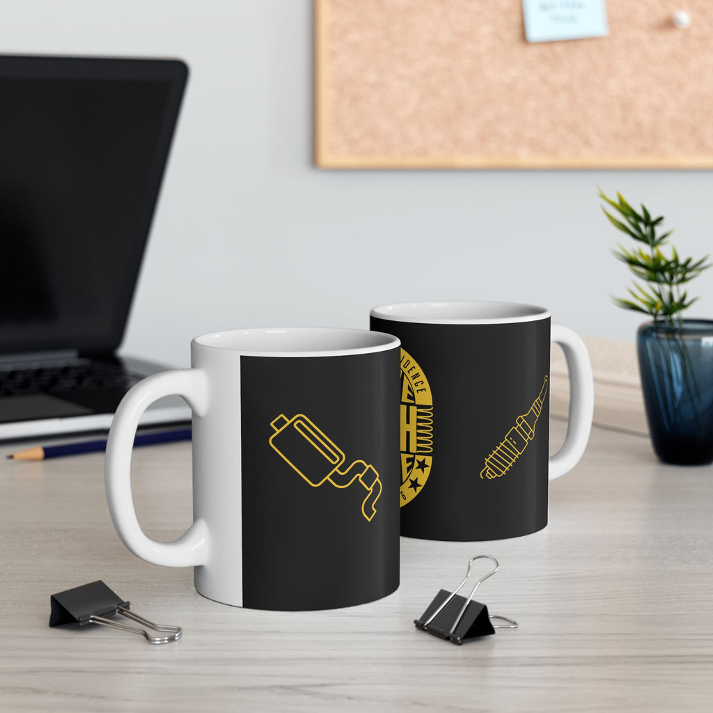 Drive With Pride Ceramic Mug – Yellow Emblem (11oz/15oz)