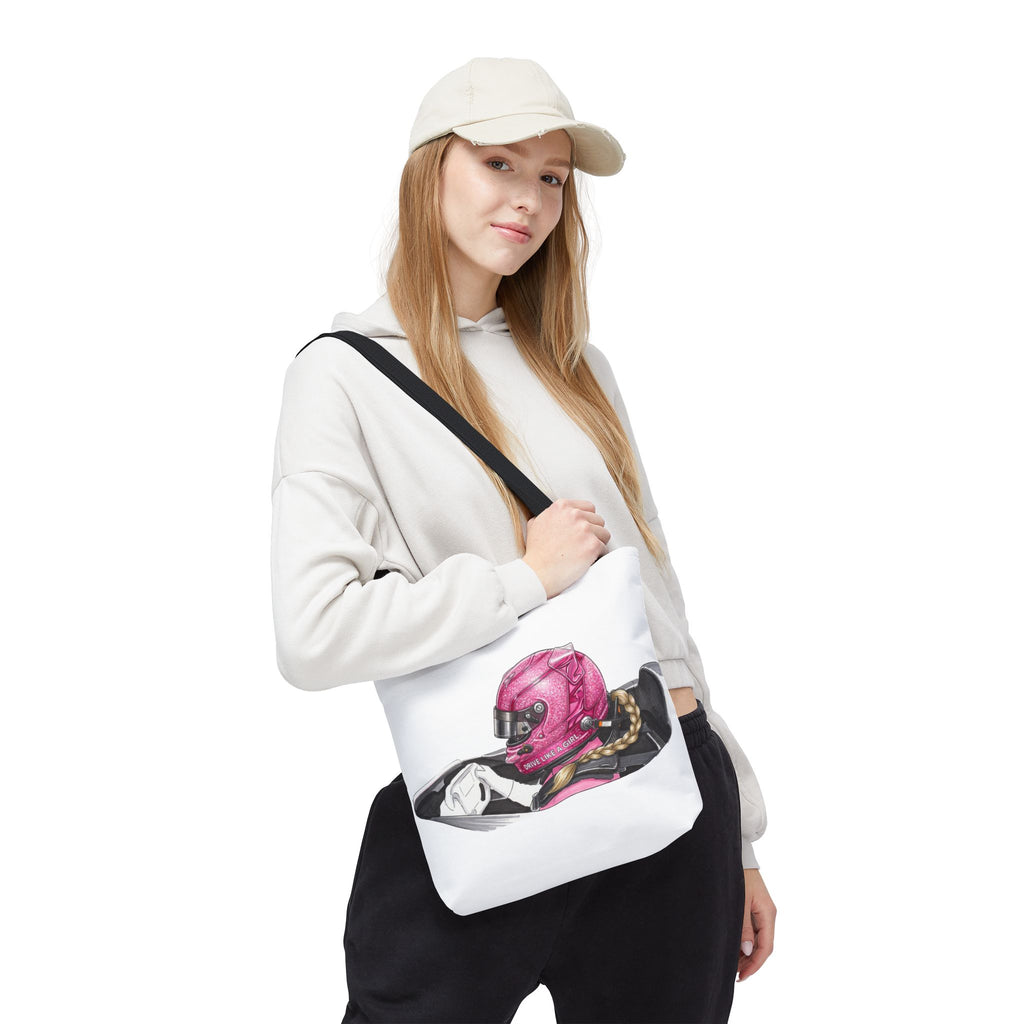 Drive Like a Girl - Pink Helmet Everyday Tote Bag