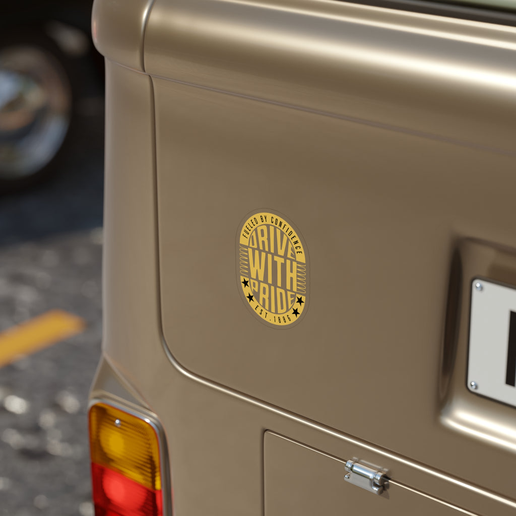 Drive With Pride Die-Cut Transparent Outdoor Sticker