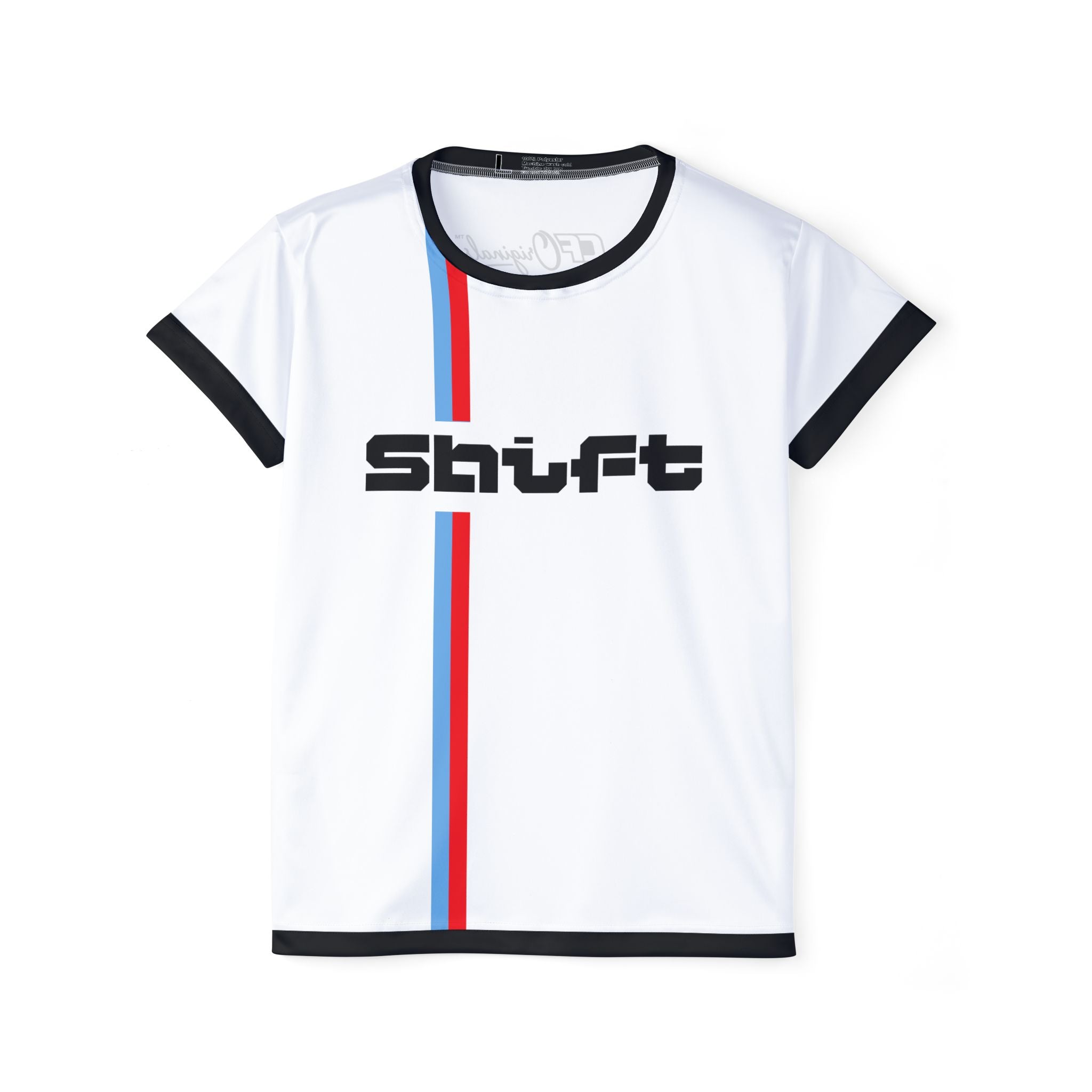 Shift Racing Women's Sports Jersey — White Athletic Tee with 26 ESTD Back Number