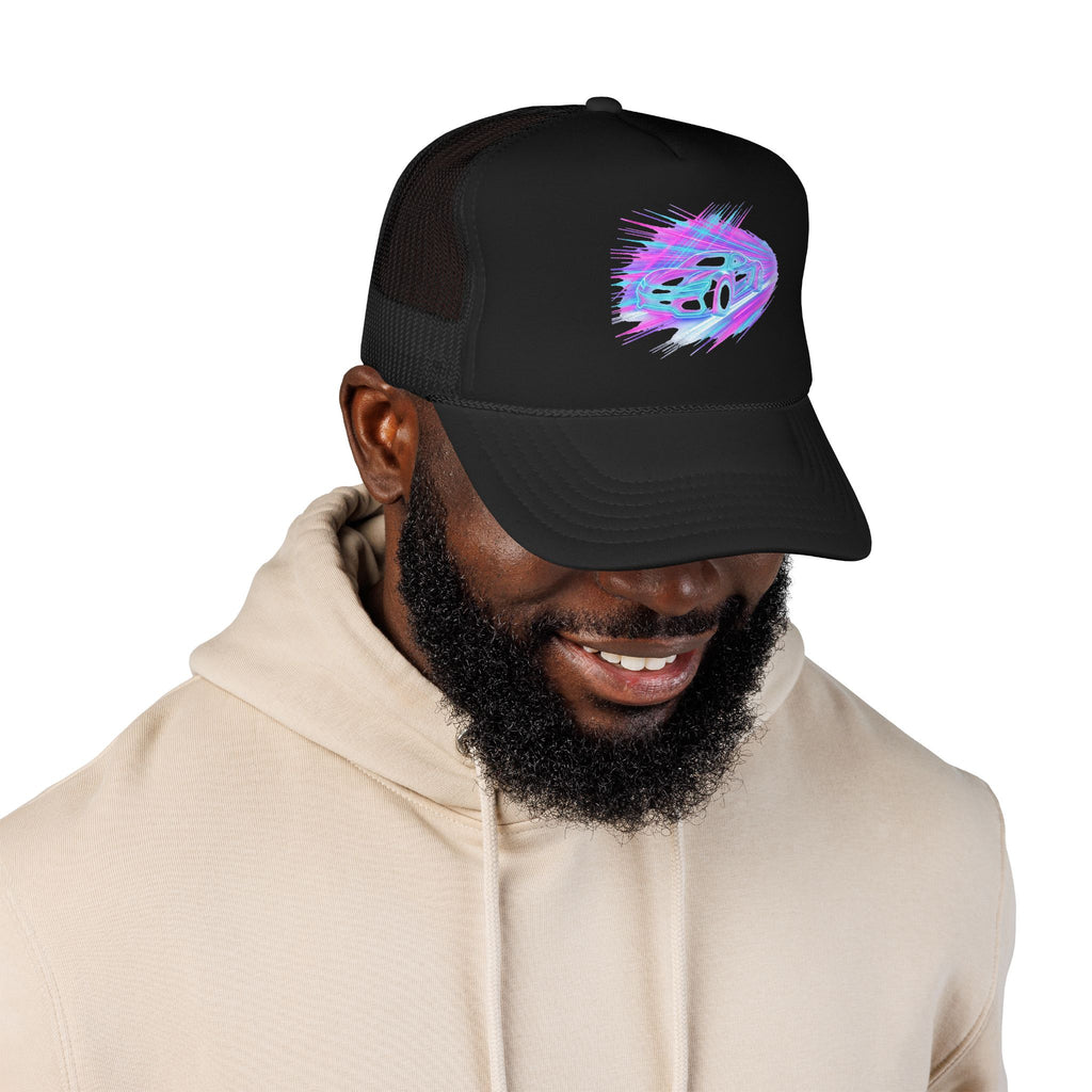 Neon Drift Racing Trucker Hat