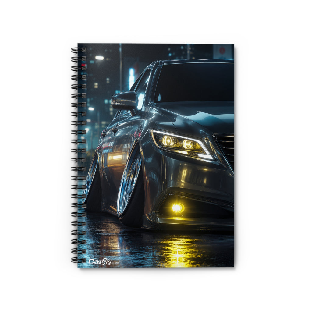 Slammed Sedan Car Notebook - Ruled Pages