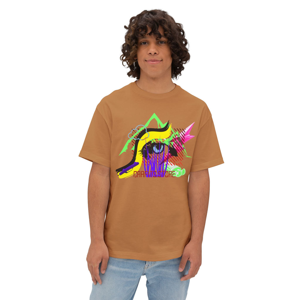 Neon Eye Boxy Tee — Retro Roadside Art Graphic Tee