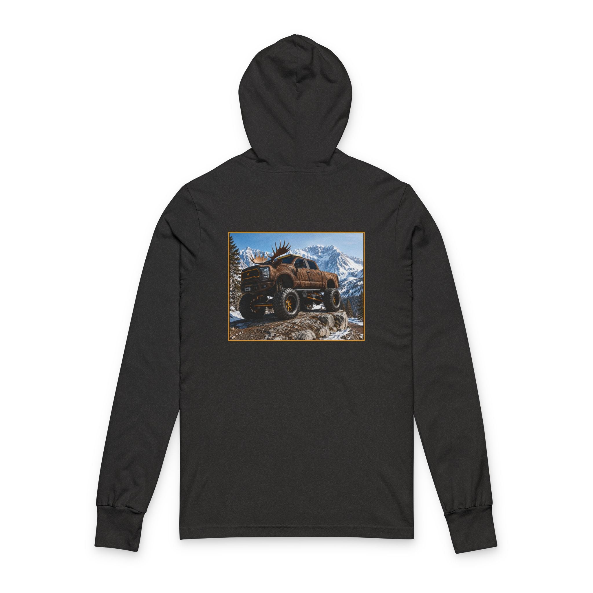 Off-Road Truck Hooded Long Sleeve Tee — Mountain 4x4 Adventure Graphic