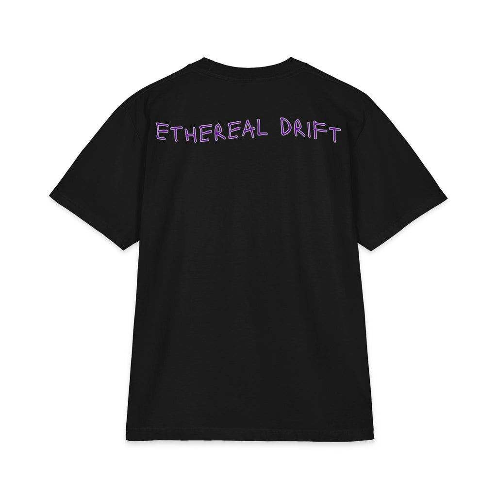 Ethereal Drift Graphic Tee — Neon Dreamscape Mountain Road