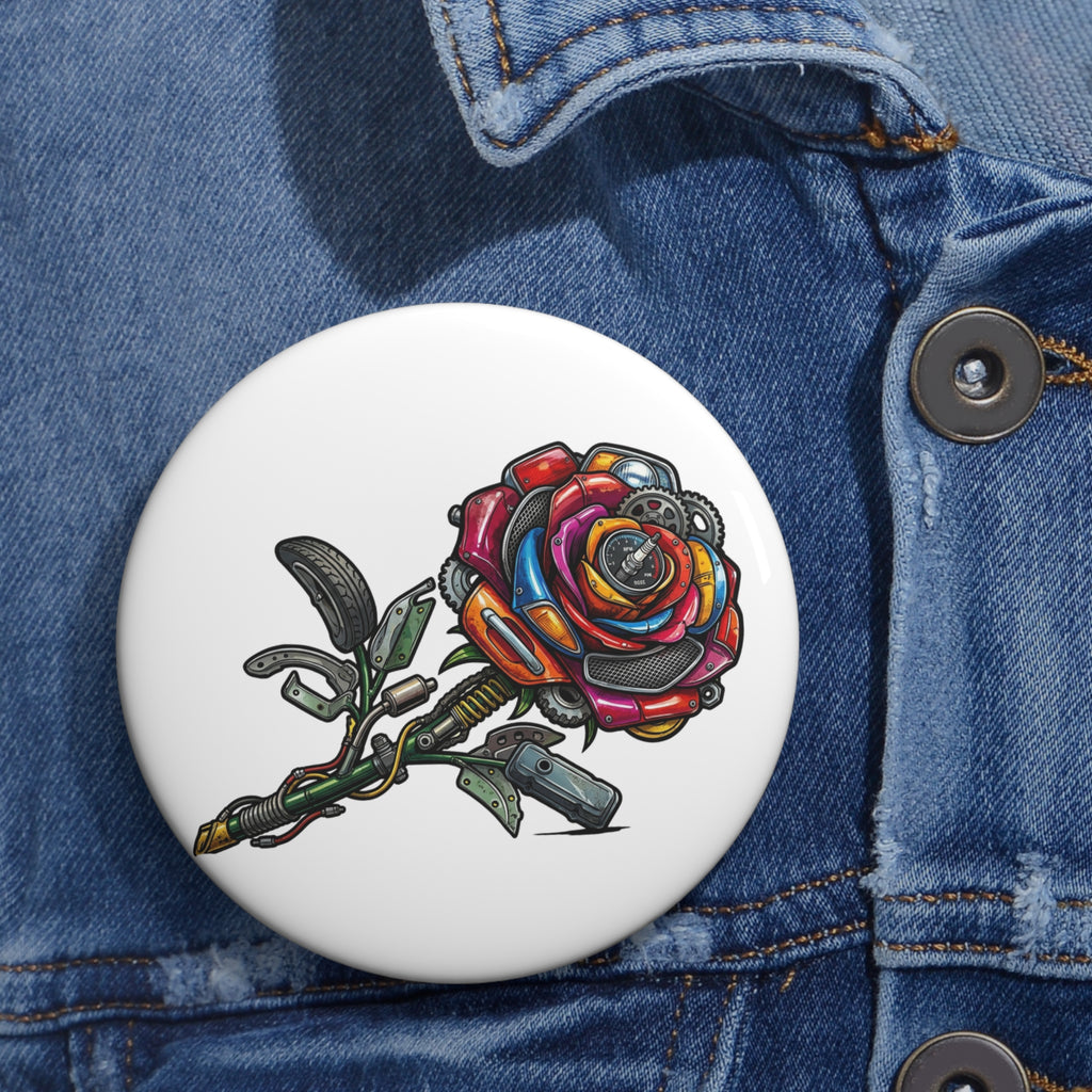 Automotive Parts Rose Pin Button