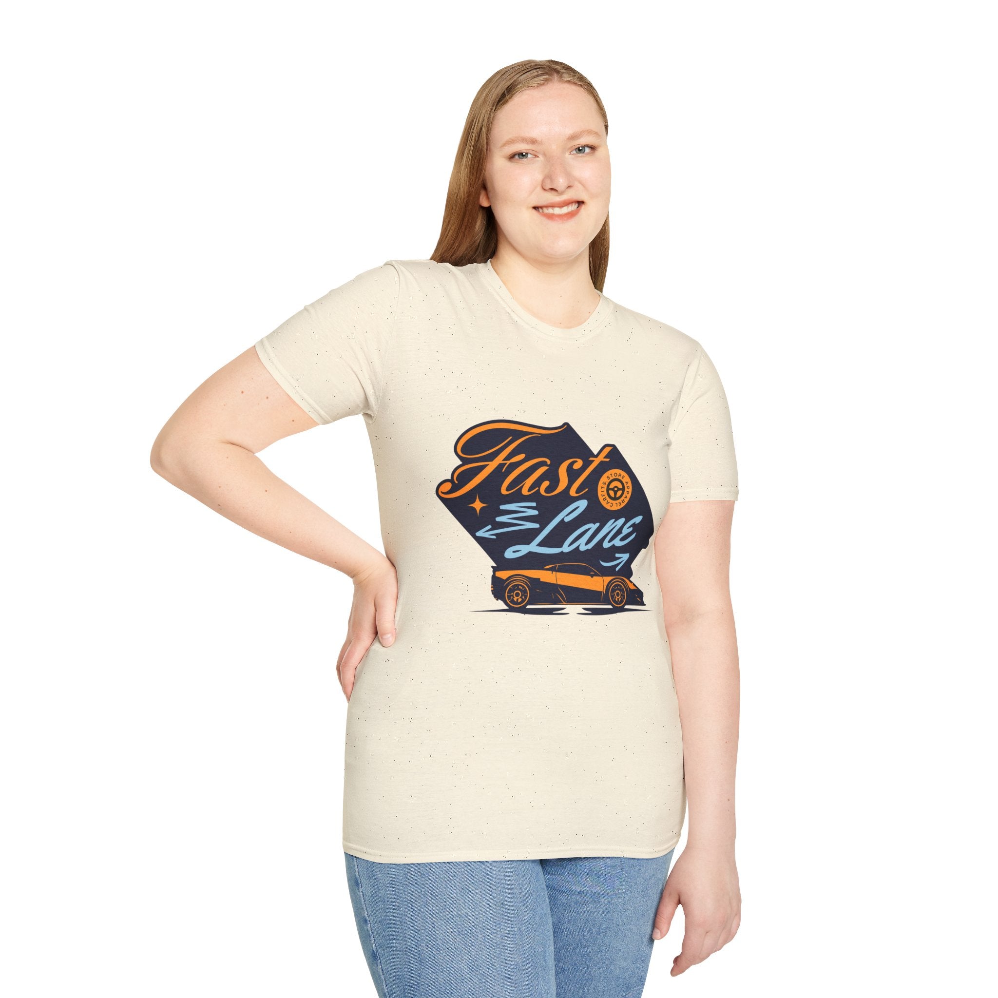 Fast Lane T-Shirt — Retro Racing Car Graphic Tee