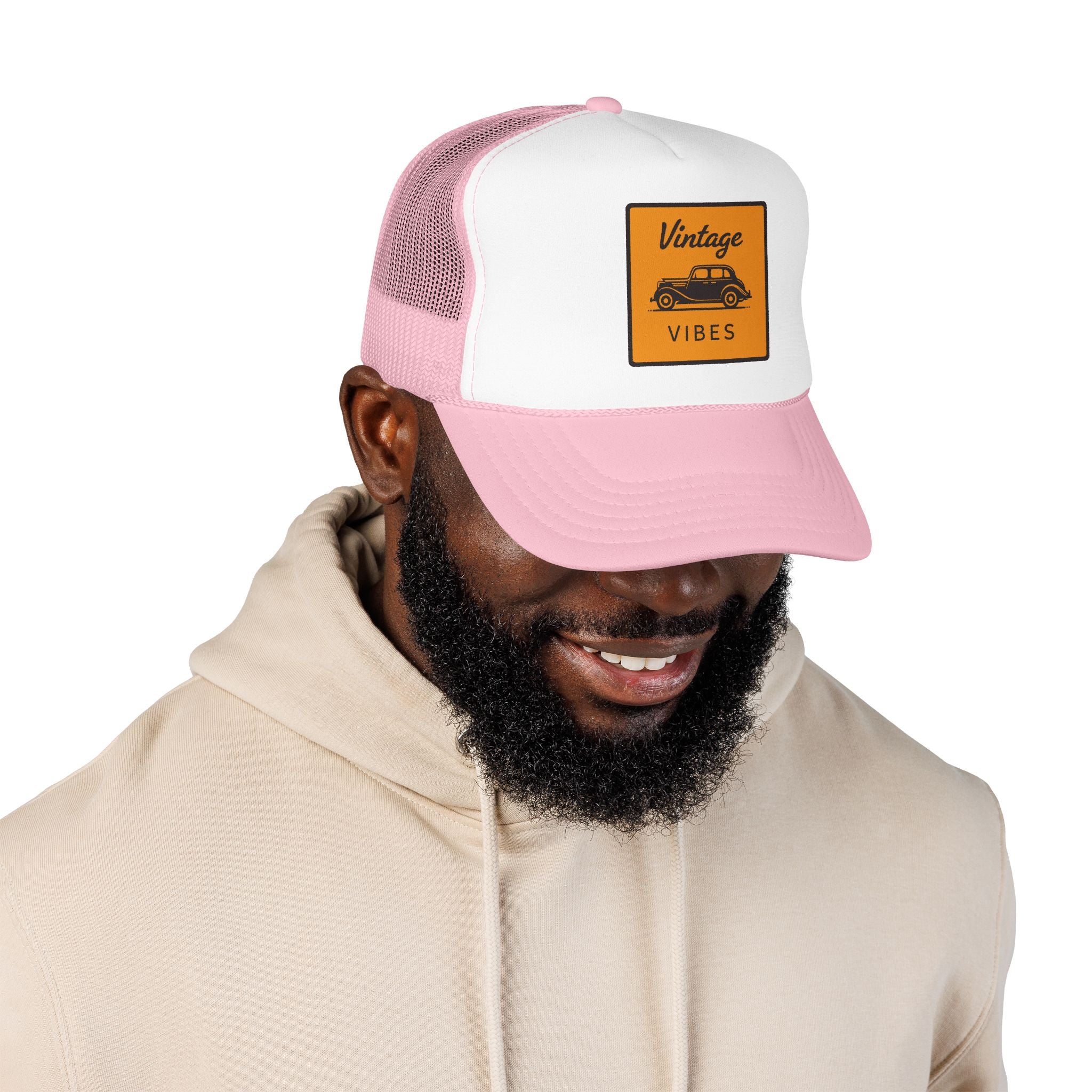 Vintage Vibes Trucker Hat — Retro Car Foam Cap