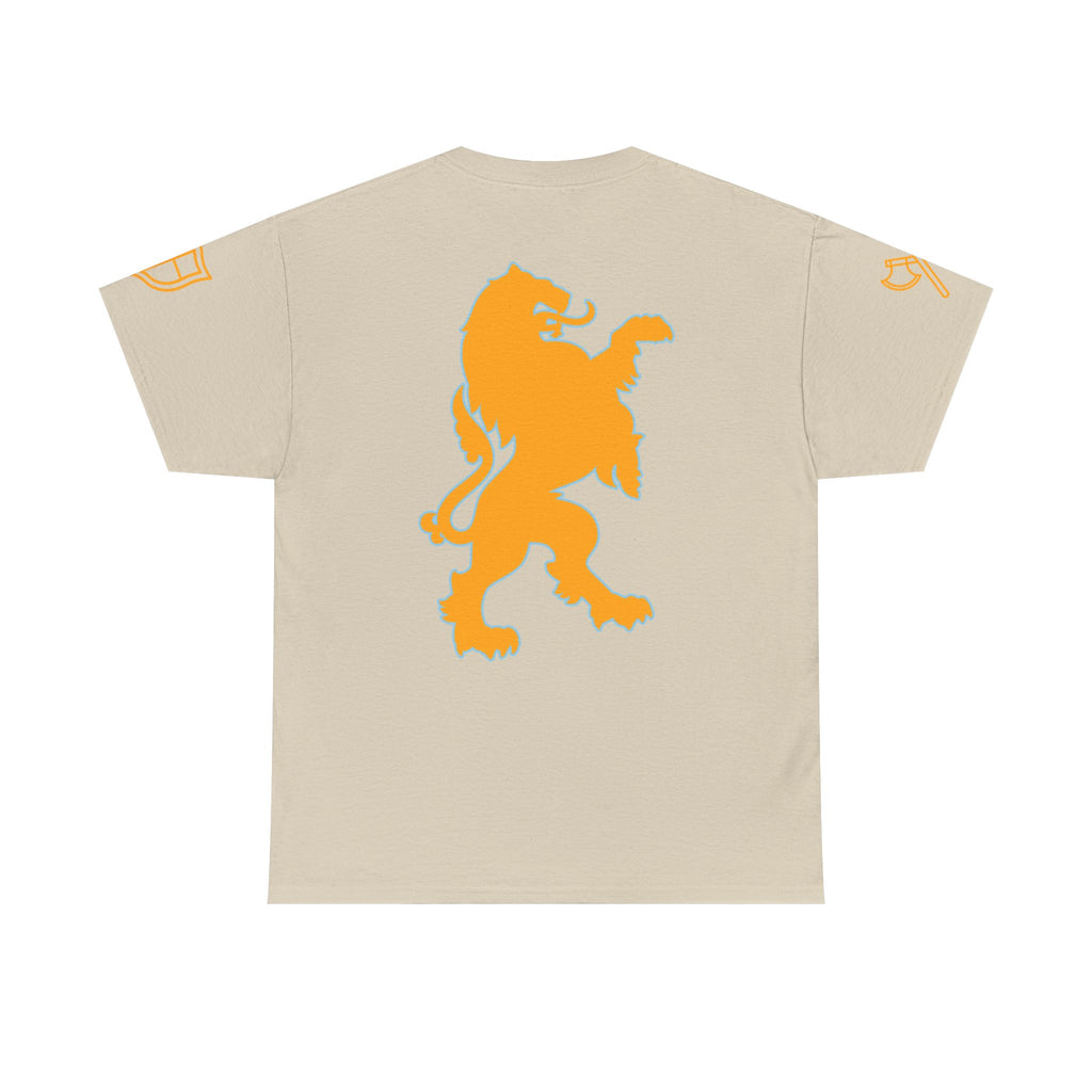 Lion Crest Tee — "Mane Line Auto" Vintage Heraldic Graphic Shirt