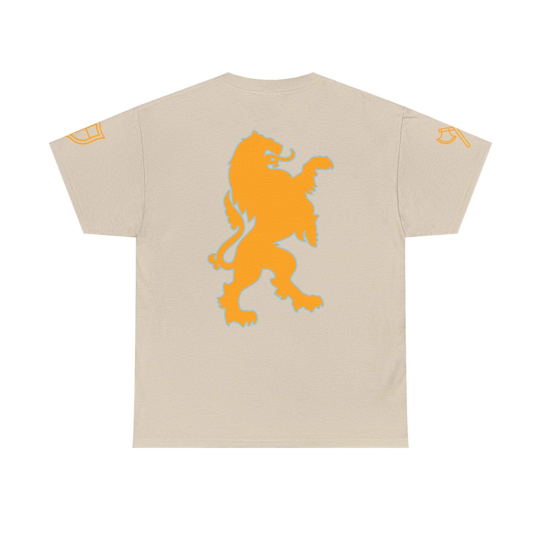 Lion Crest Tee — "Mane Line Auto" Vintage Heraldic Graphic Shirt