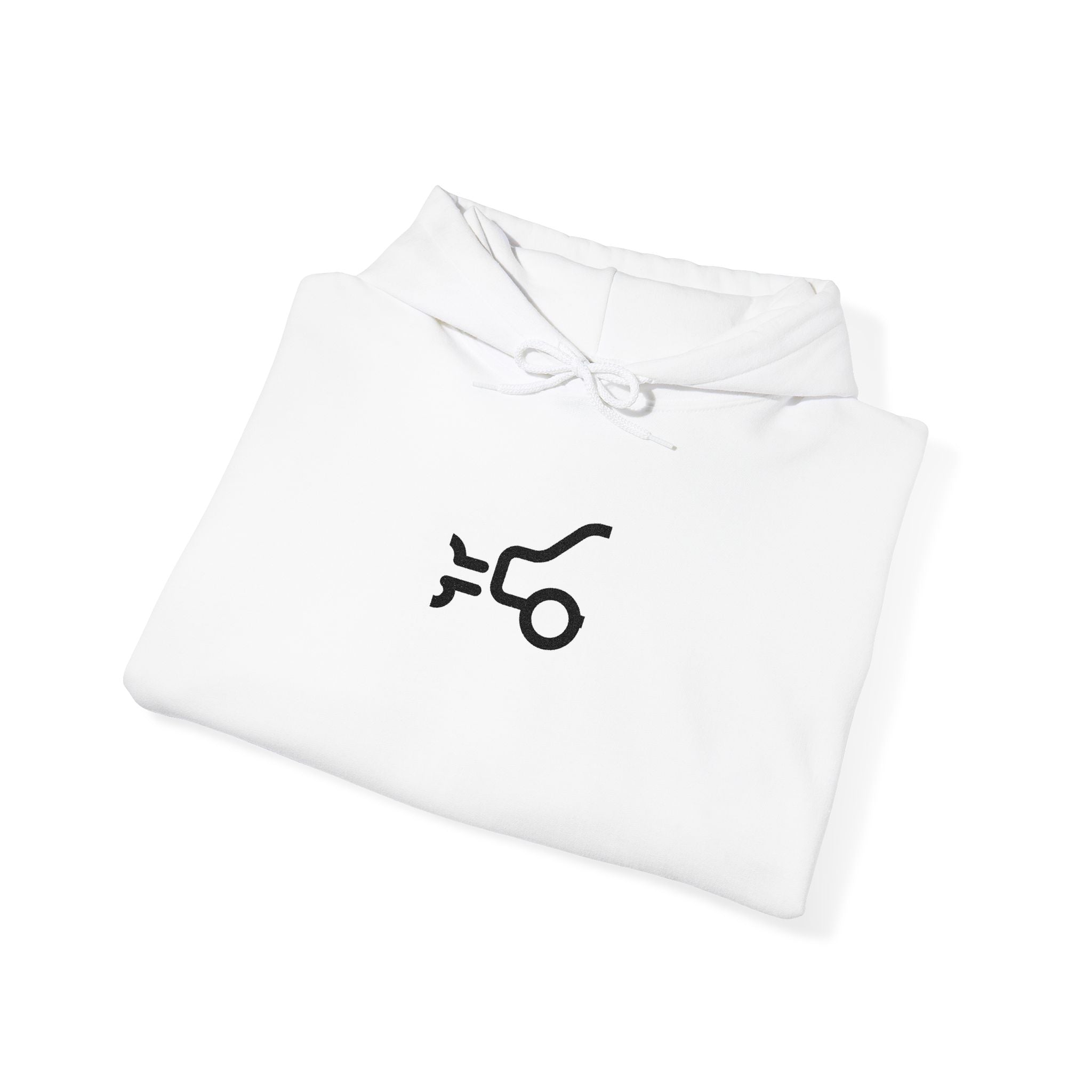 Minimalist Puffing Car Hoodie — Abstract Graphic Pullover