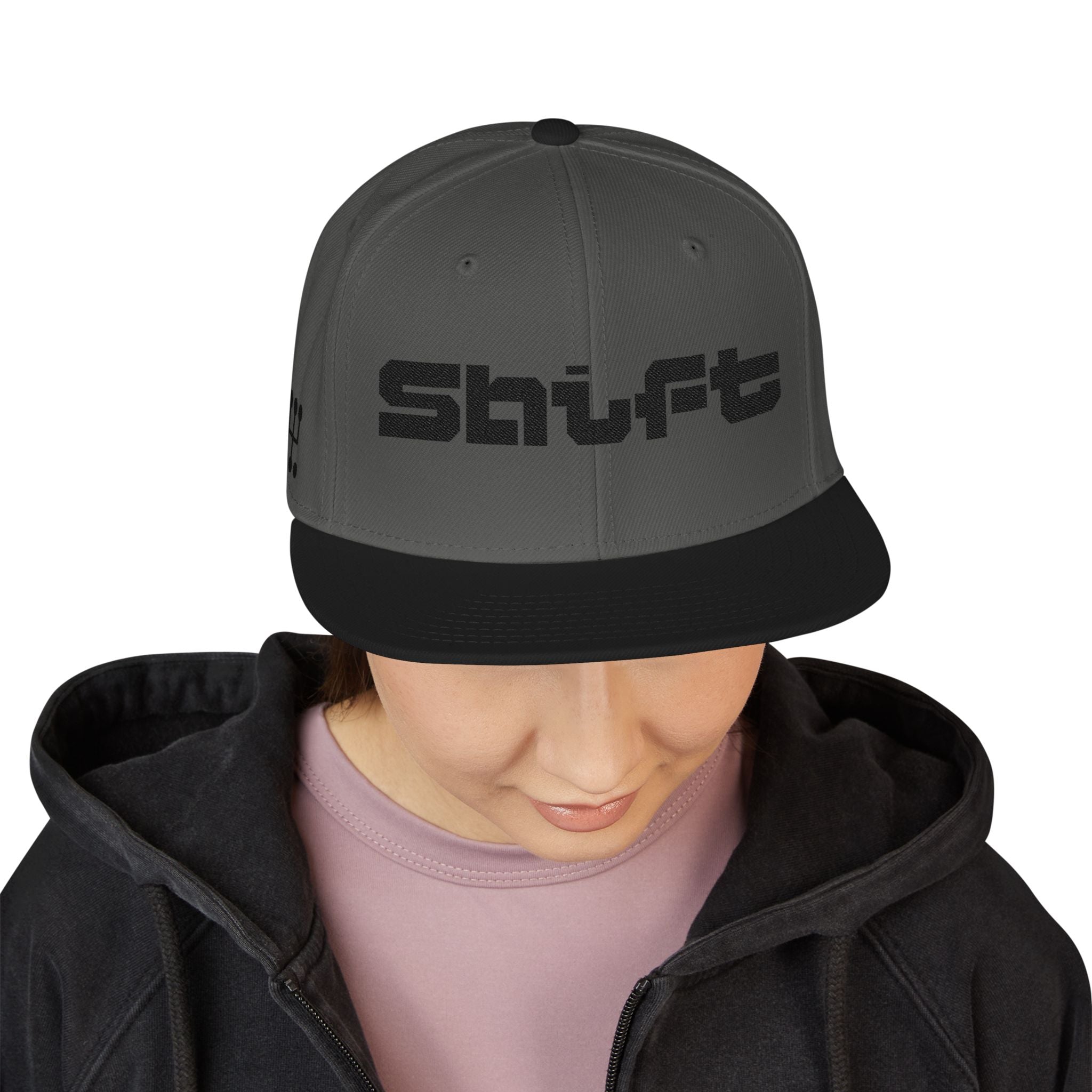 Embroidered 'Shift' Snapback Hat — Motorsport Logos