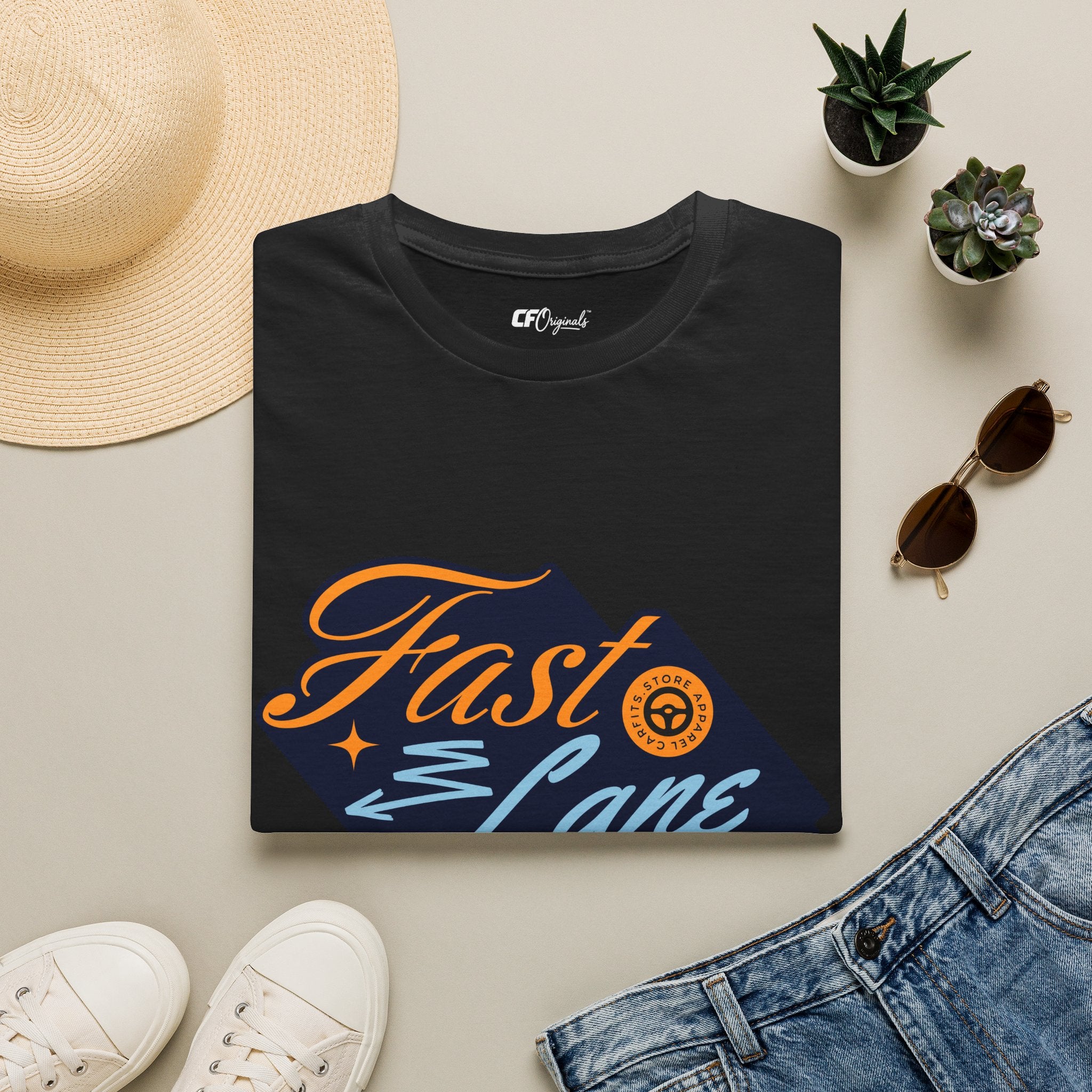 Fast Lane T-Shirt — Retro Racing Car Graphic Tee