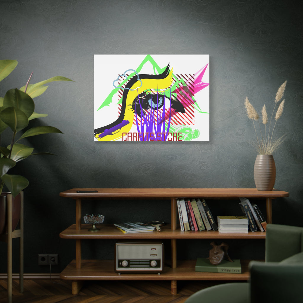 Automotive Pop Art Matte Canvas Print — Vibrant Abstract Wall Art