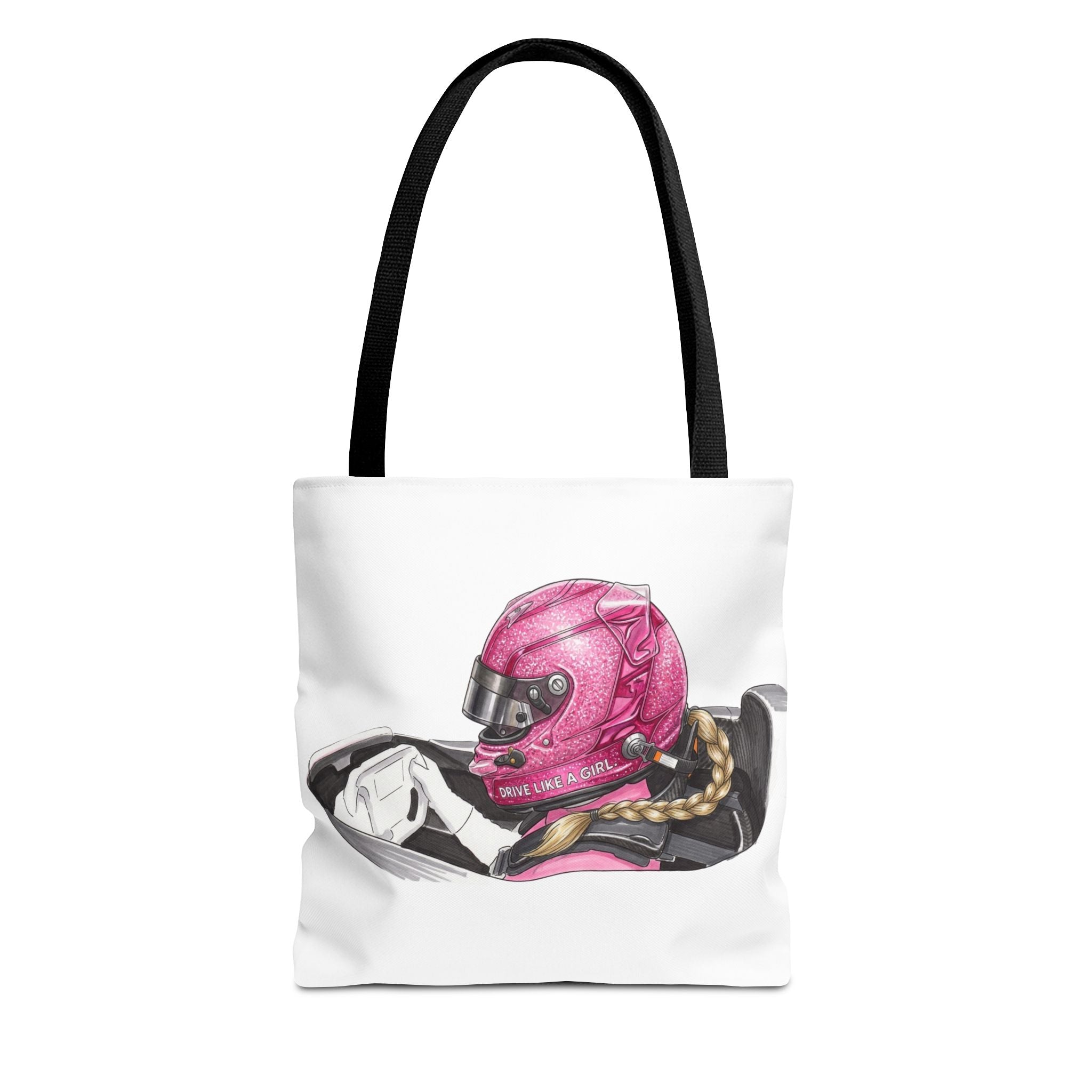 Drive Like a Girl - Pink Helmet Everyday Tote Bag