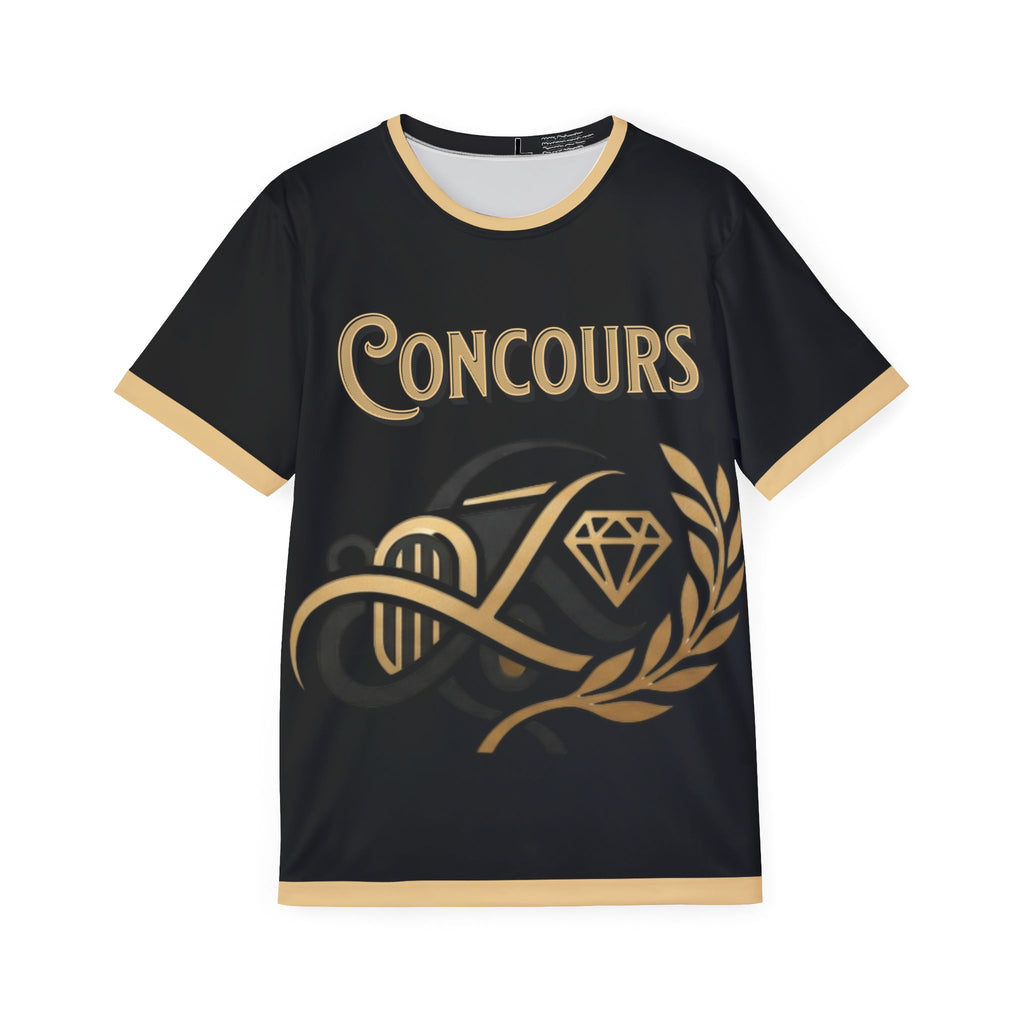 Concours D'Elegance Men's Jersey — Black & Gold Racing Tee (Number 26)