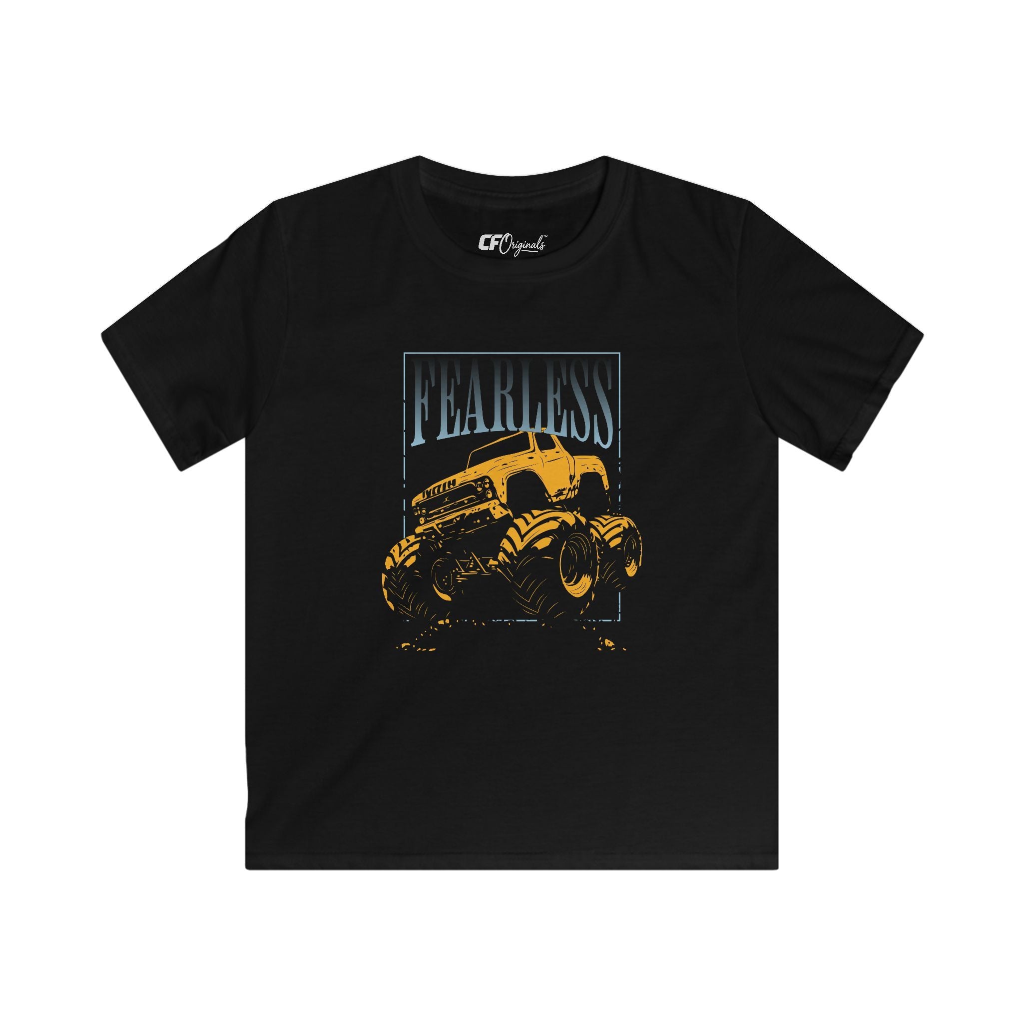 Kids Tee — "Fearless" Monster Truck Graphic Shirt