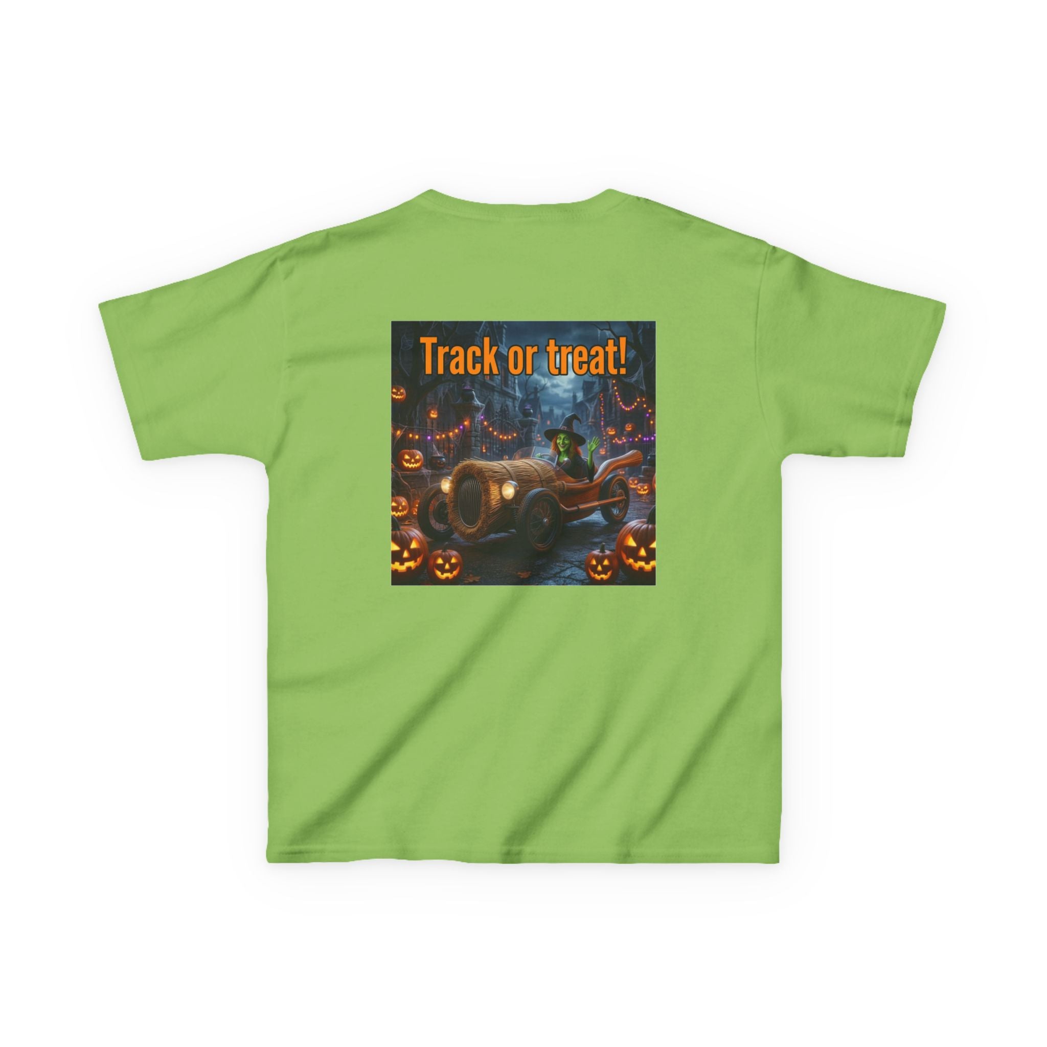 'Track or Treat!' Halloween Racing Car - Kid's Tee Shirt