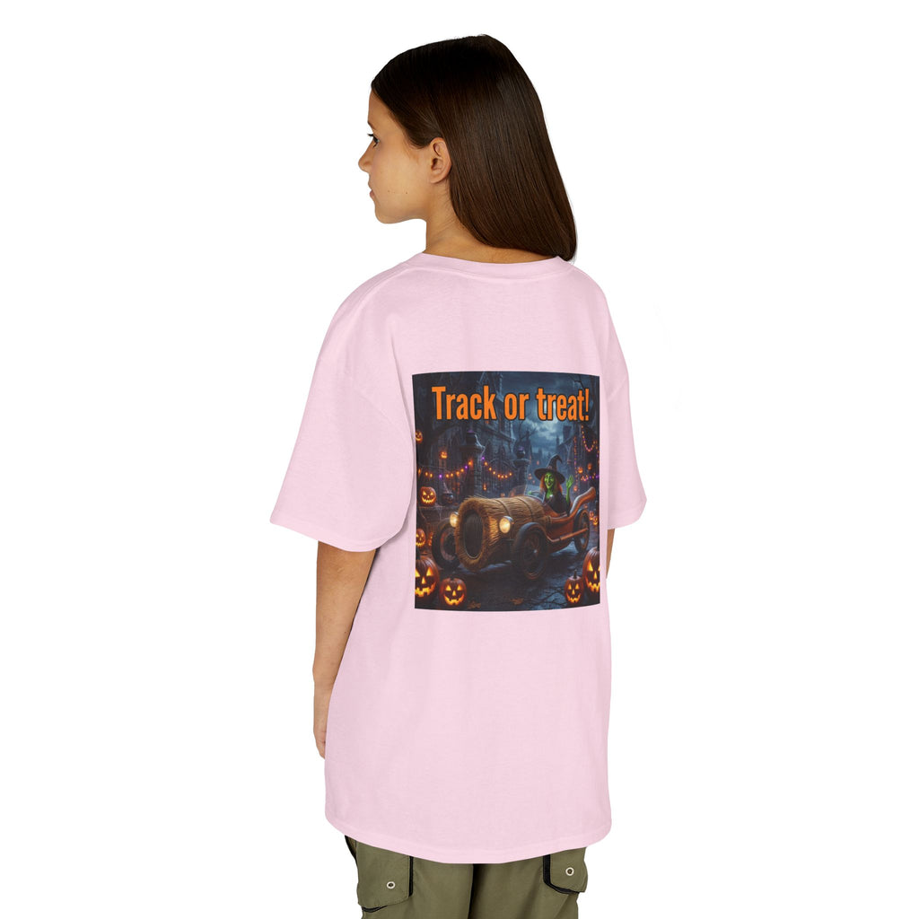 'Track or Treat!' Halloween Racing Car - Kid's Tee Shirt