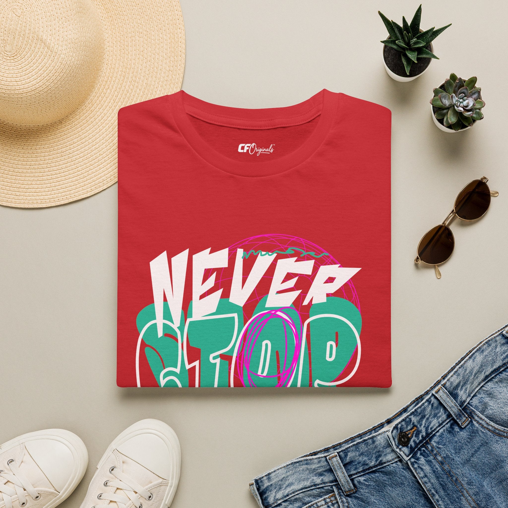 Never Stop Just Drive Graphic T‑Shirt