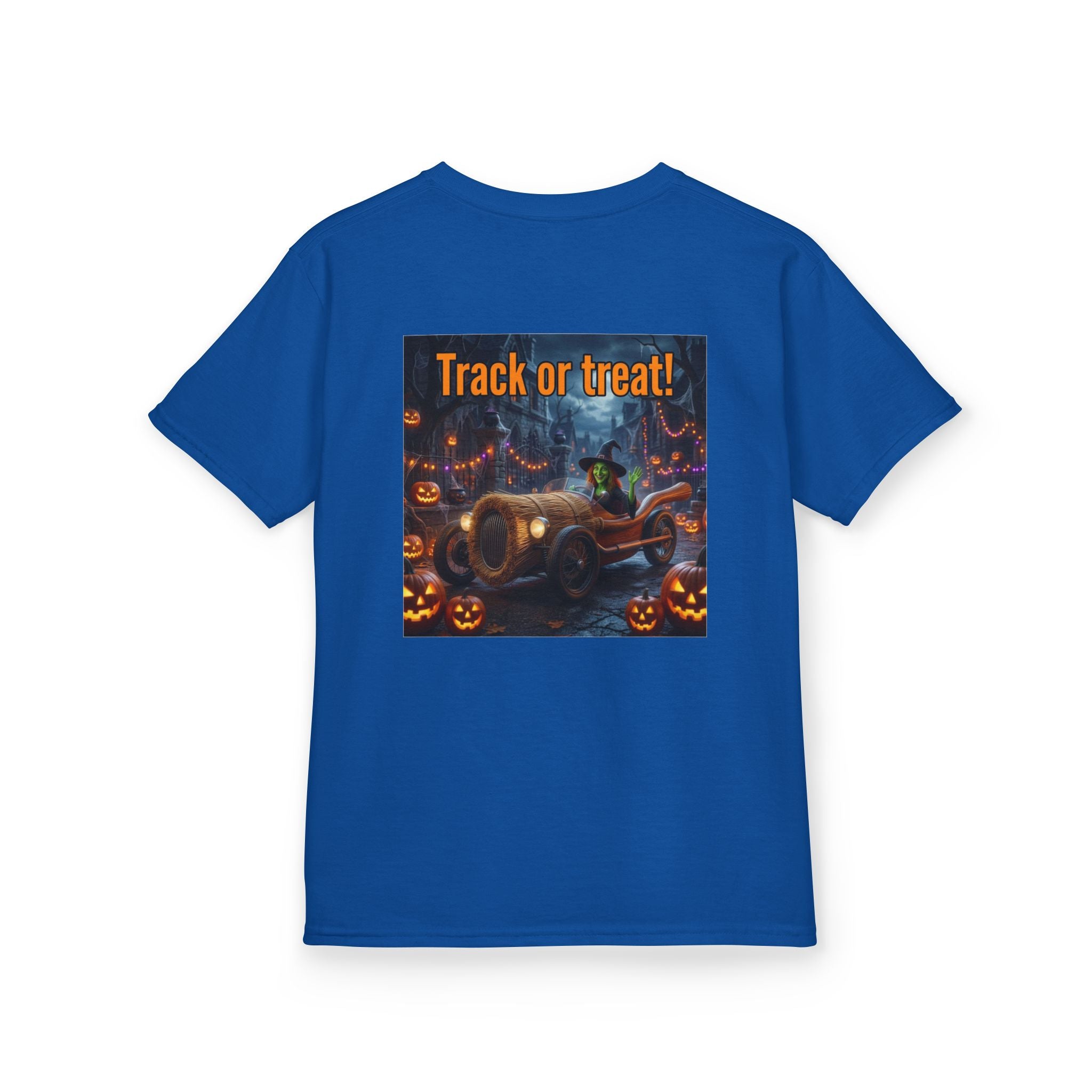 'Track or Treat!' Halloween Racing Car - Kid's Tee Shirt