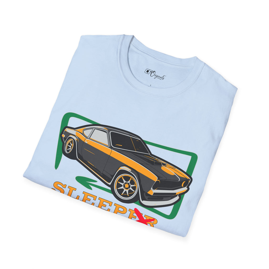 Classic Muscle Car T-Shirt — Retro 'Sleepless' Graphic Tee