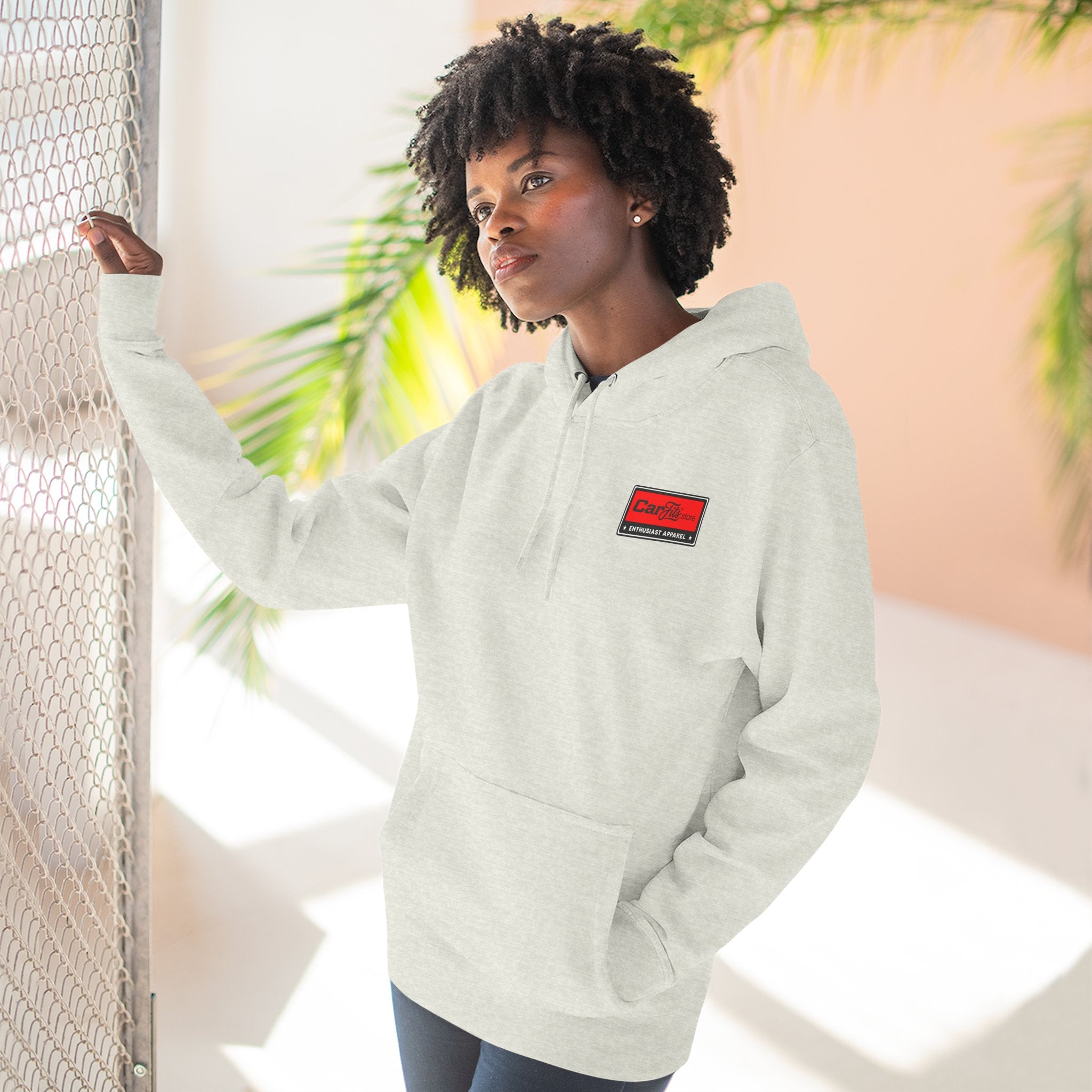 Flatout Garage Fleece Hoodie — Mechanic Shop Logo Pullover