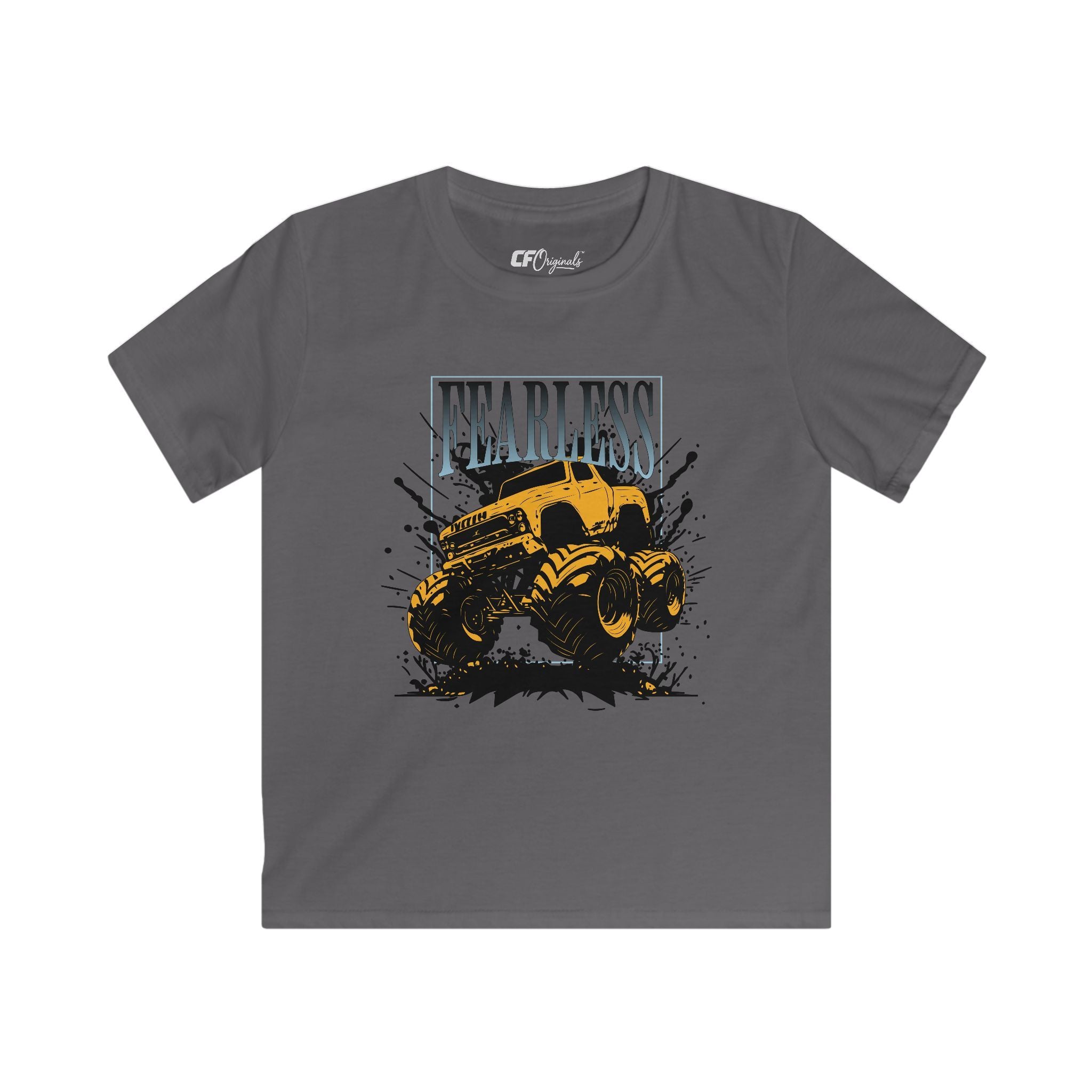 Kids Tee — "Fearless" Monster Truck Graphic Shirt