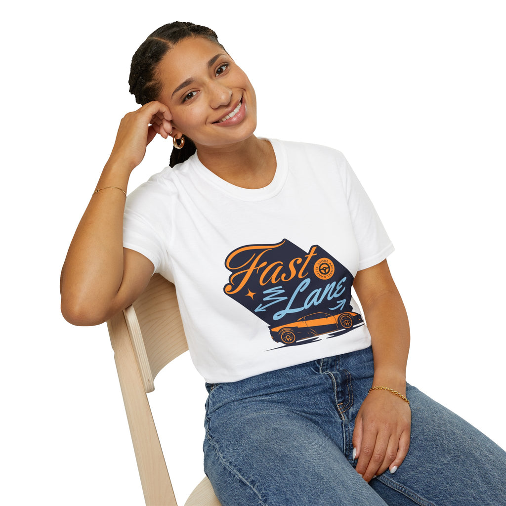 Fast Lane T-Shirt — Retro Racing Car Graphic Tee