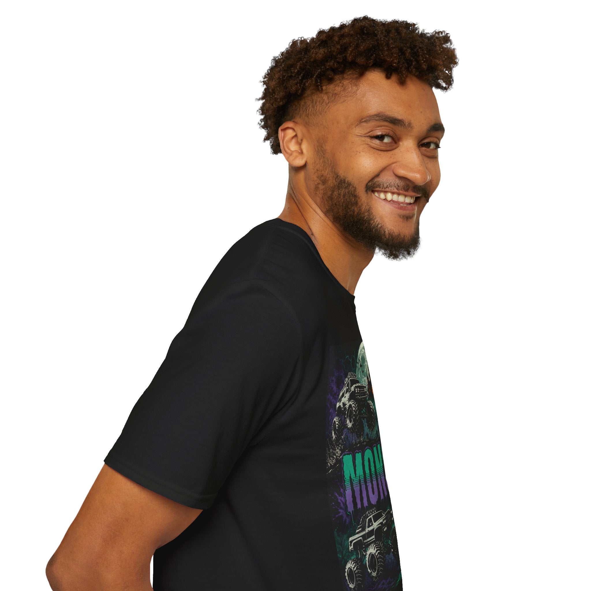 Monster Truck Halloween T‑Shirt — ‘Monsters’ Moonlit Off‑Road Graphic Tee