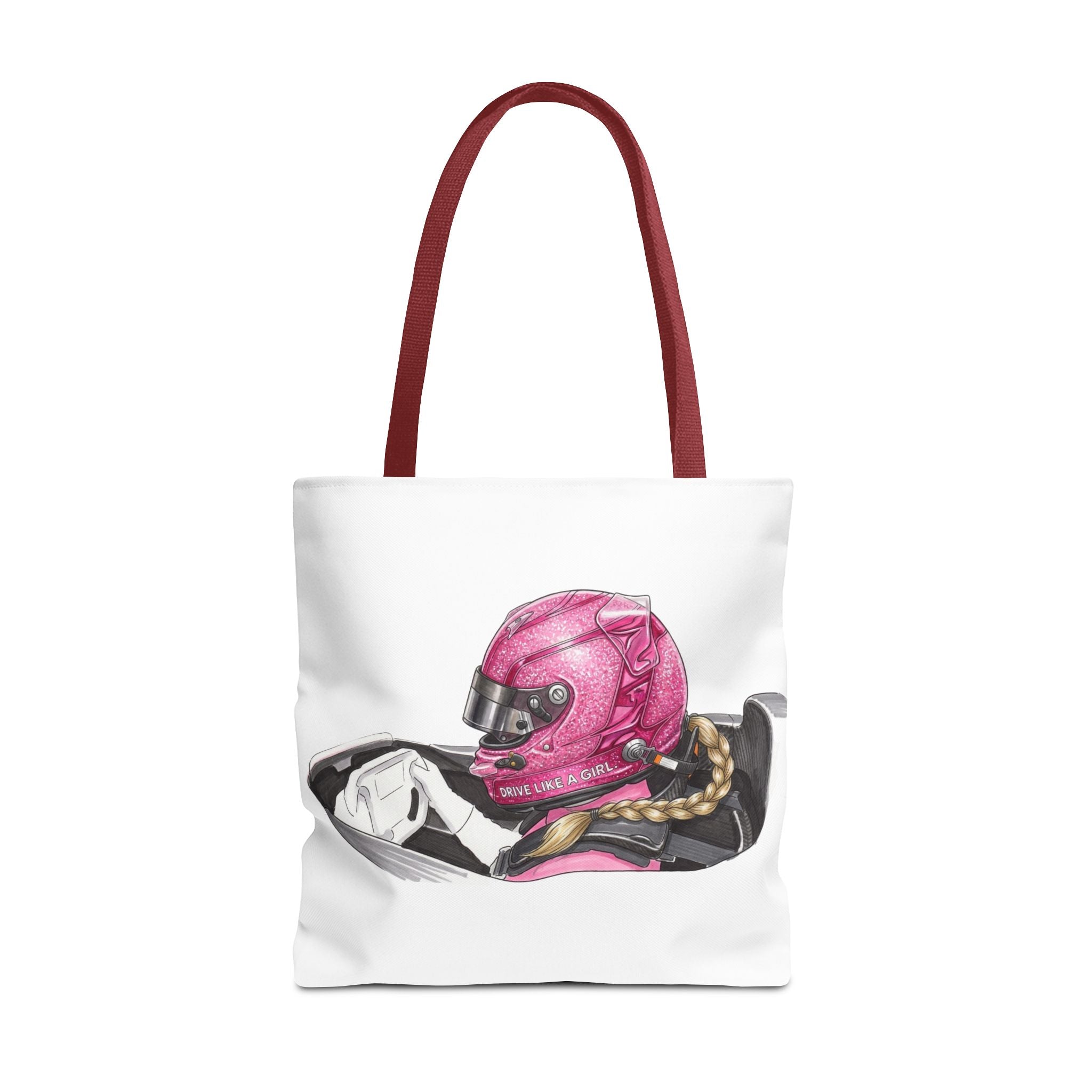 Drive Like a Girl - Pink Helmet Everyday Tote Bag
